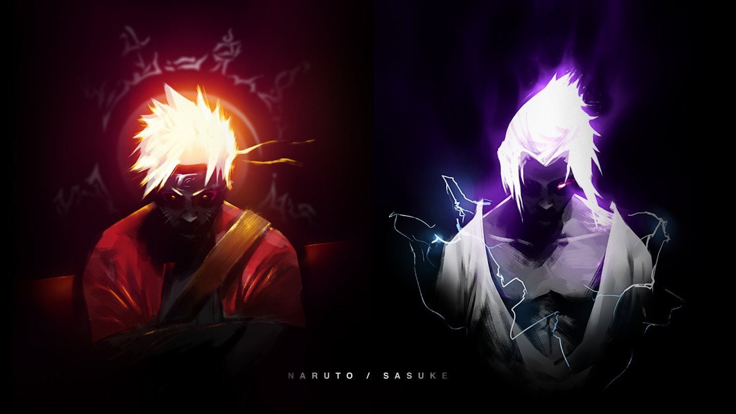 Uchiha Sasuke and Naruto Uzumaki wallpaper Anime