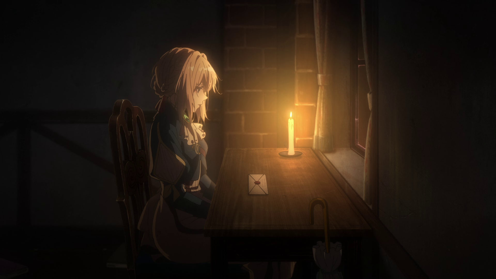 Violet Evergarden anime girls blonde one person indoors 2k