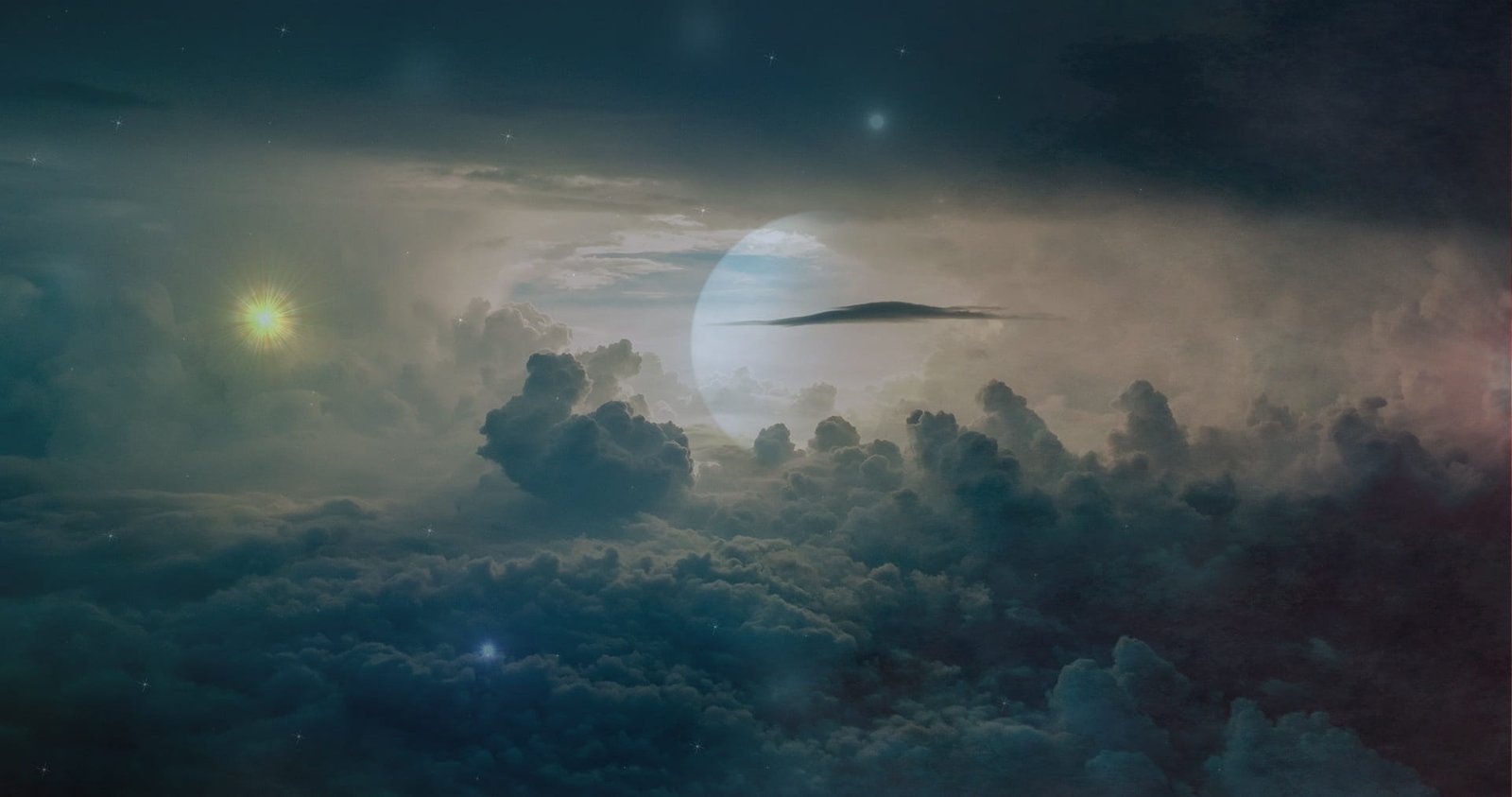 white cloud planet clouds sky fantasy earth space blue 2k