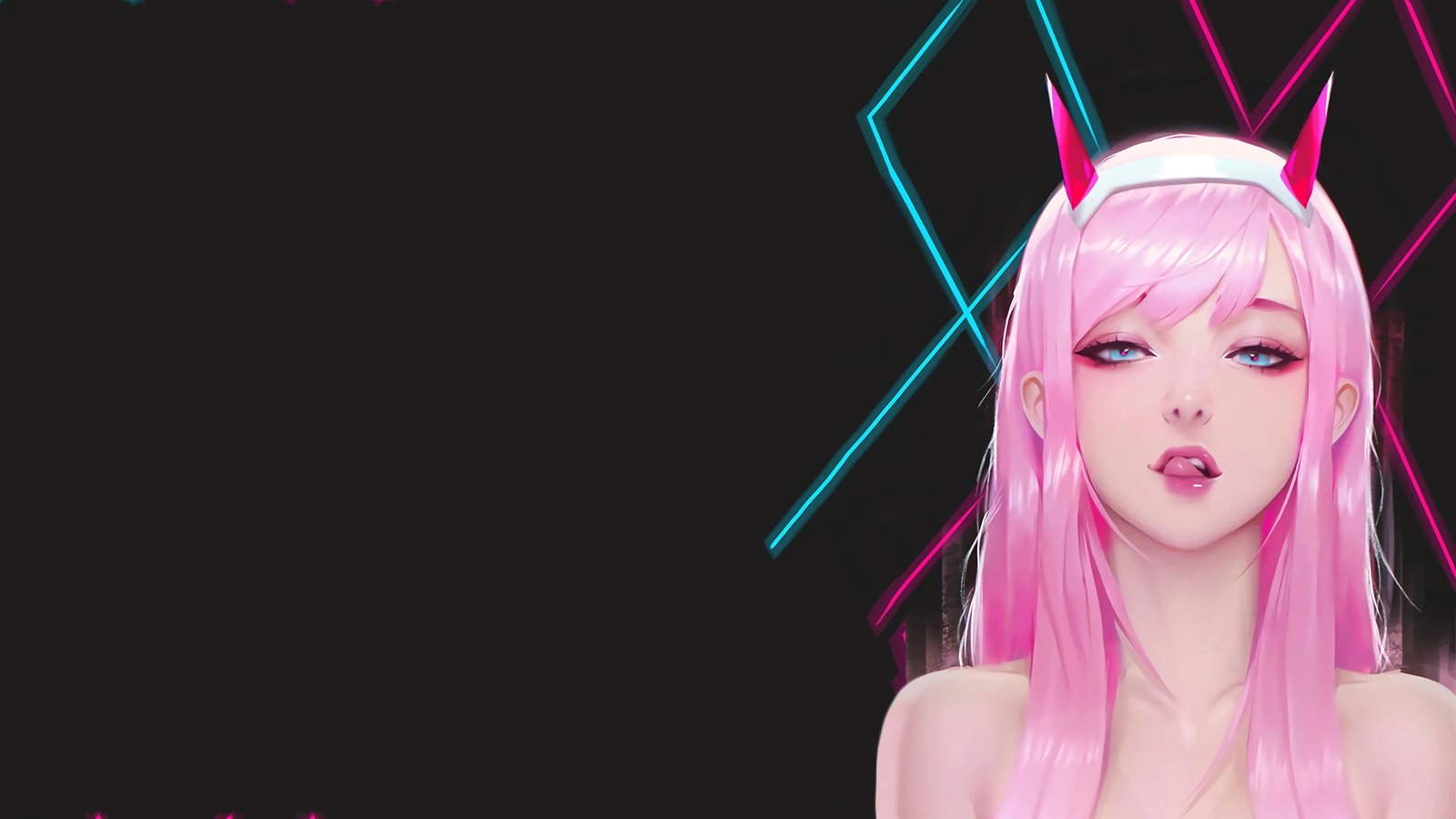 Zero Two Darling in the FranXX minimalism anime girls 2k