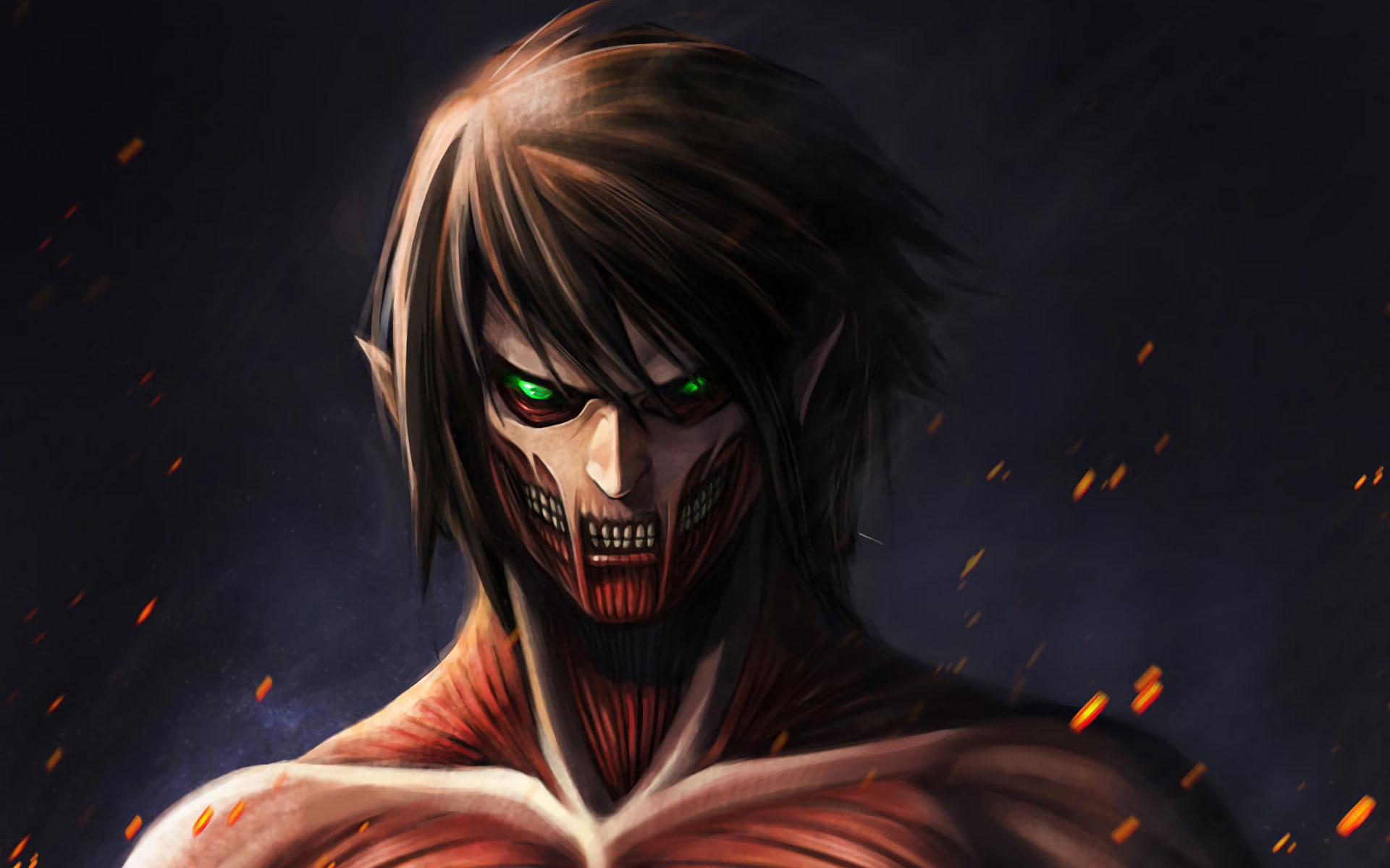 Anime Attack On Titan Eren Yeager Shingeki No Kyojin portrait 2k