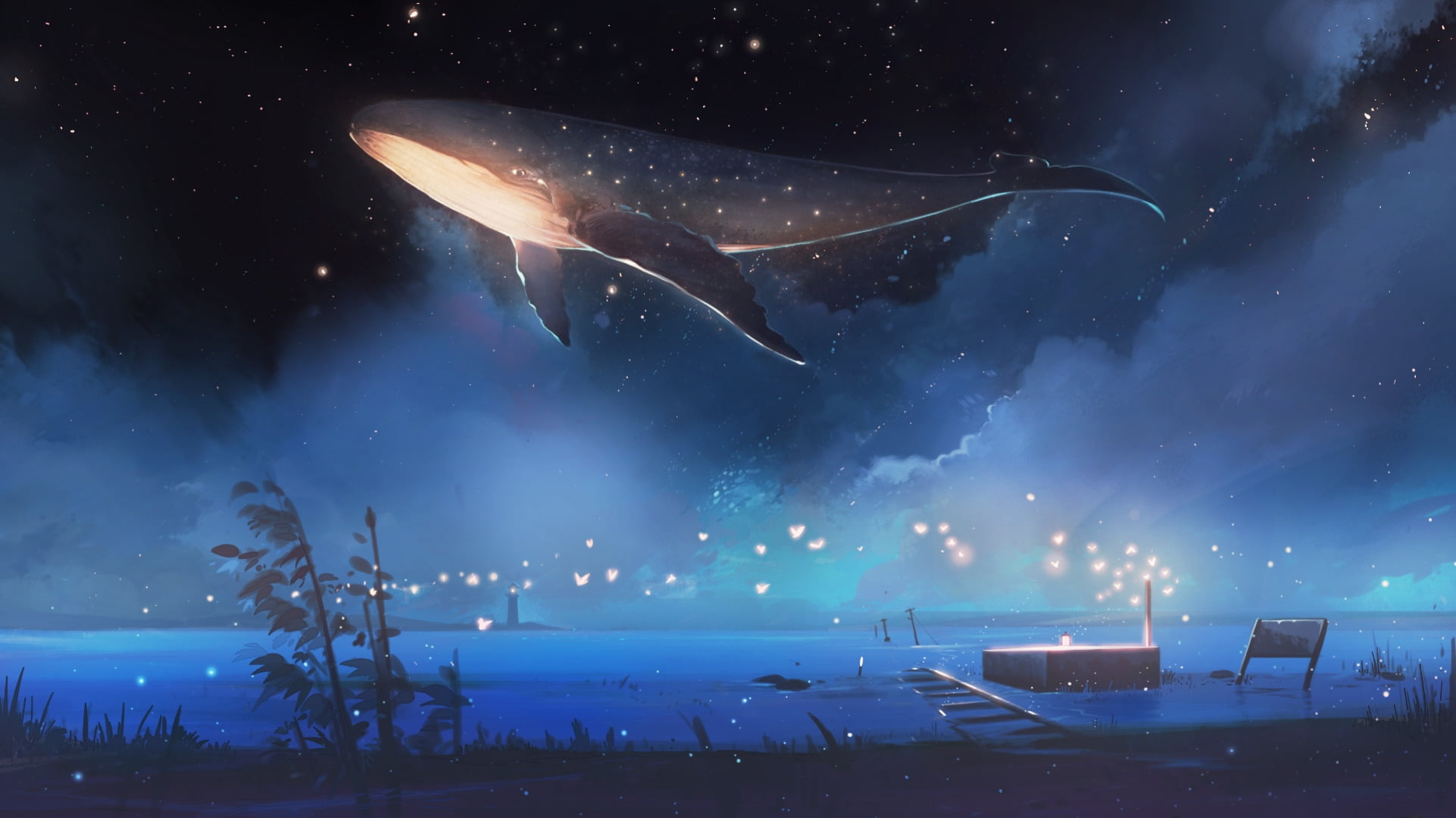Anime Original Fantasy Whale 2k