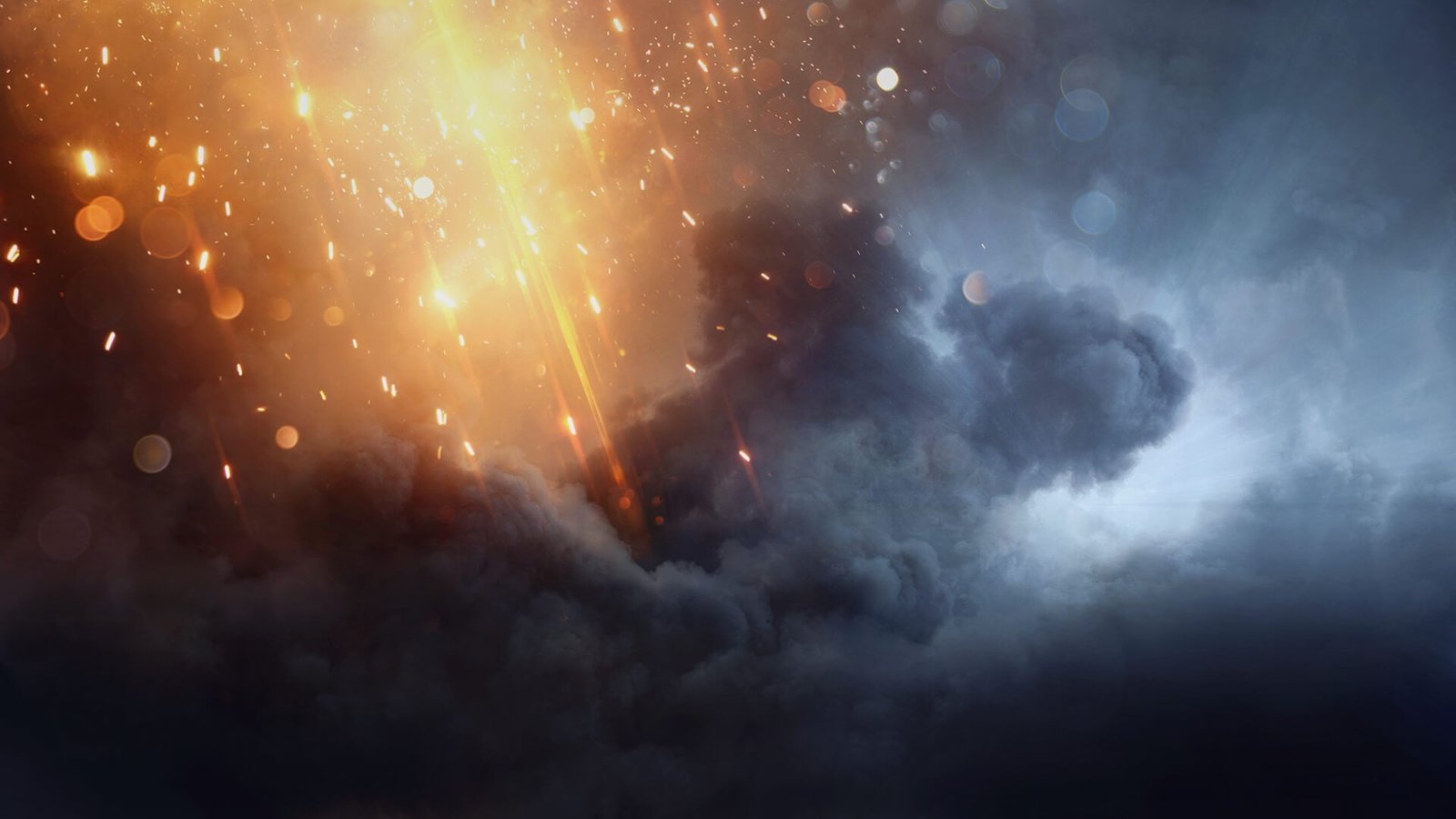 black and gray clouds wallpaper Battlefield 1 night sky no people 2k