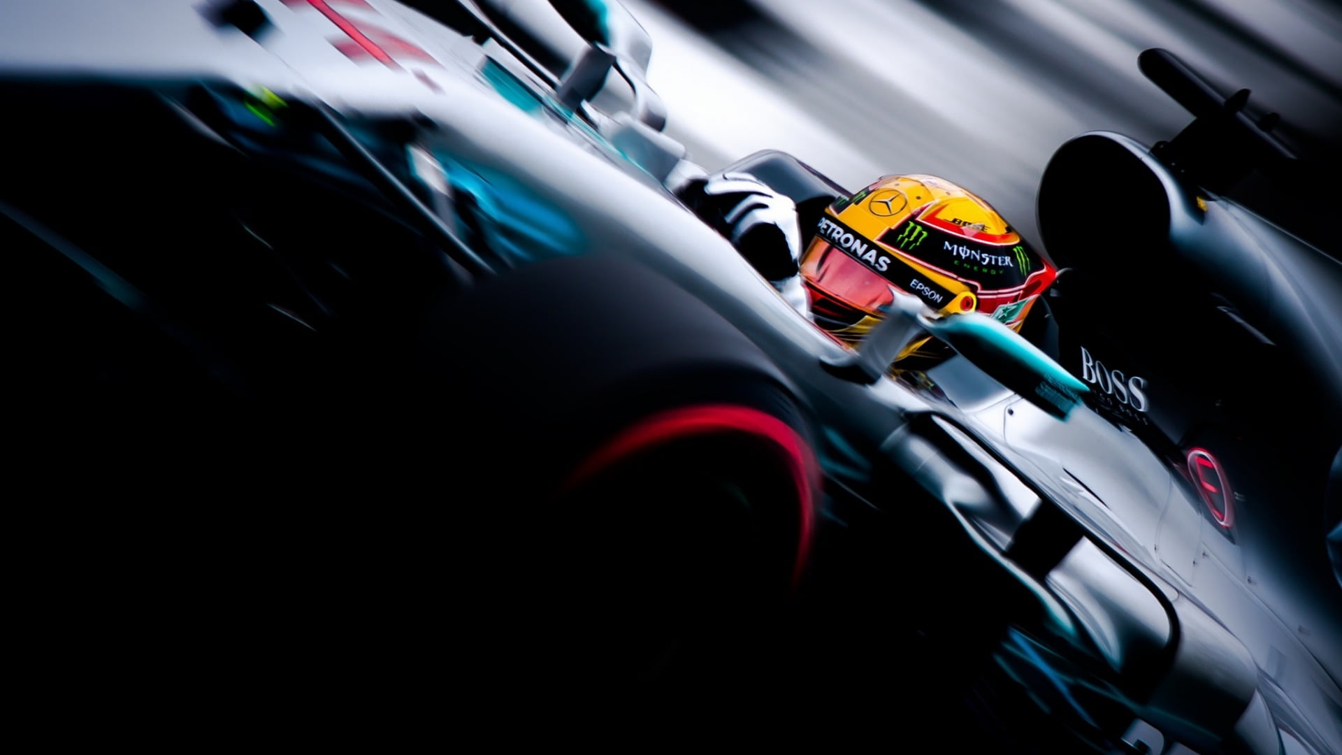 black and red corded gaming mouse Lewis Hamilton Formula 1 2k