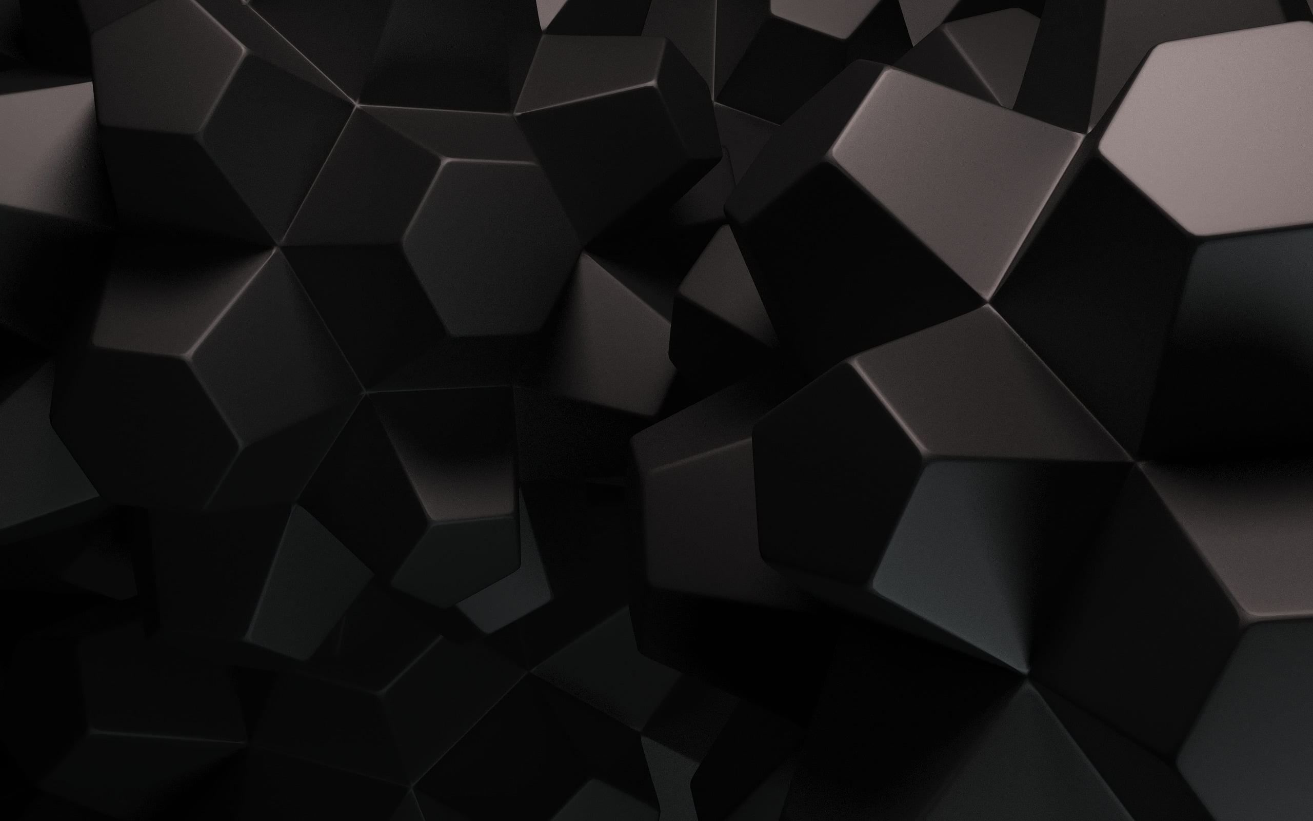 black and white area rug hexagon abstract digital art render 2k