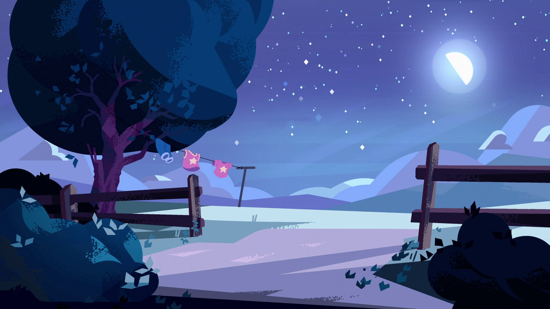 brown wooden fence illustration TV Show Steven Universe sky 2k