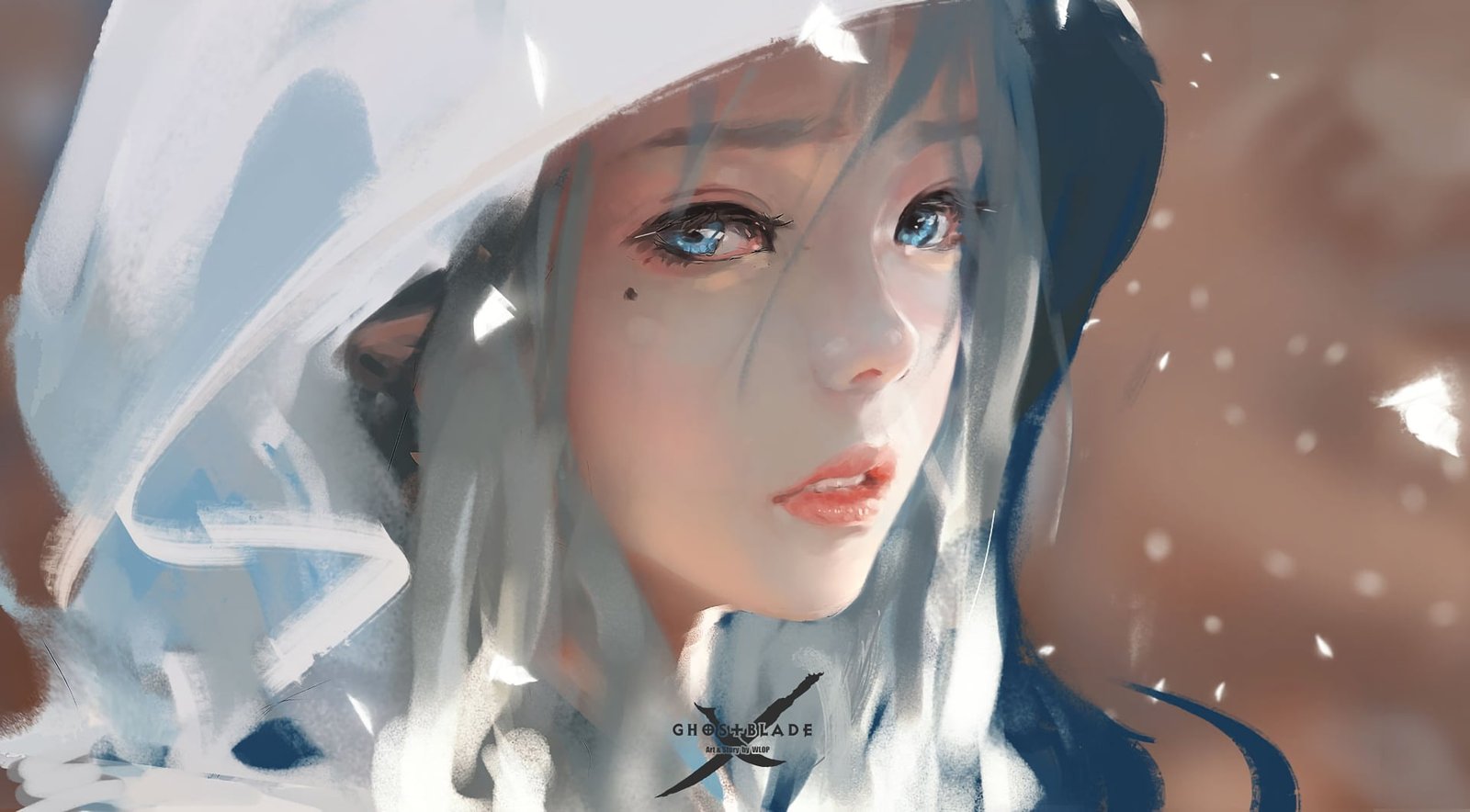 female anime character fantasy art WLOP Ghost Blade portrait 2k