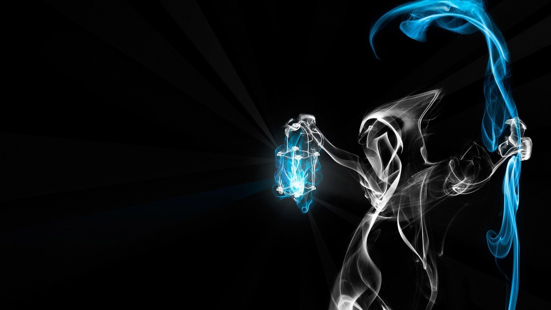 funny smoke design art light motion curve shape digital 2k