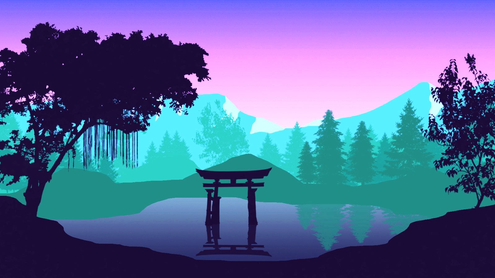 Artistic Oriental Japanese Nature Scenery 2k