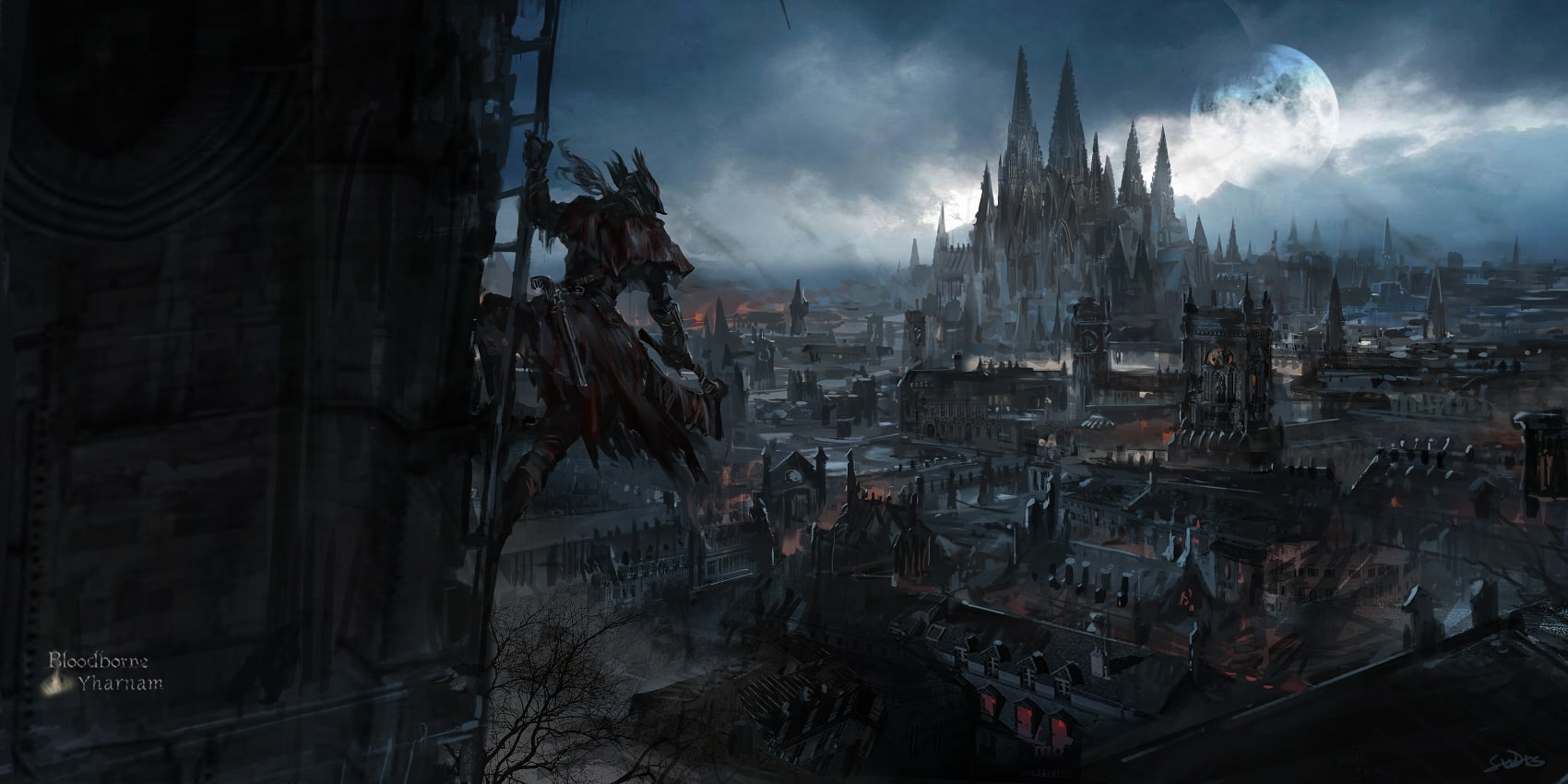 bloodborne yharnam hunter dark moon Games architecture 2k