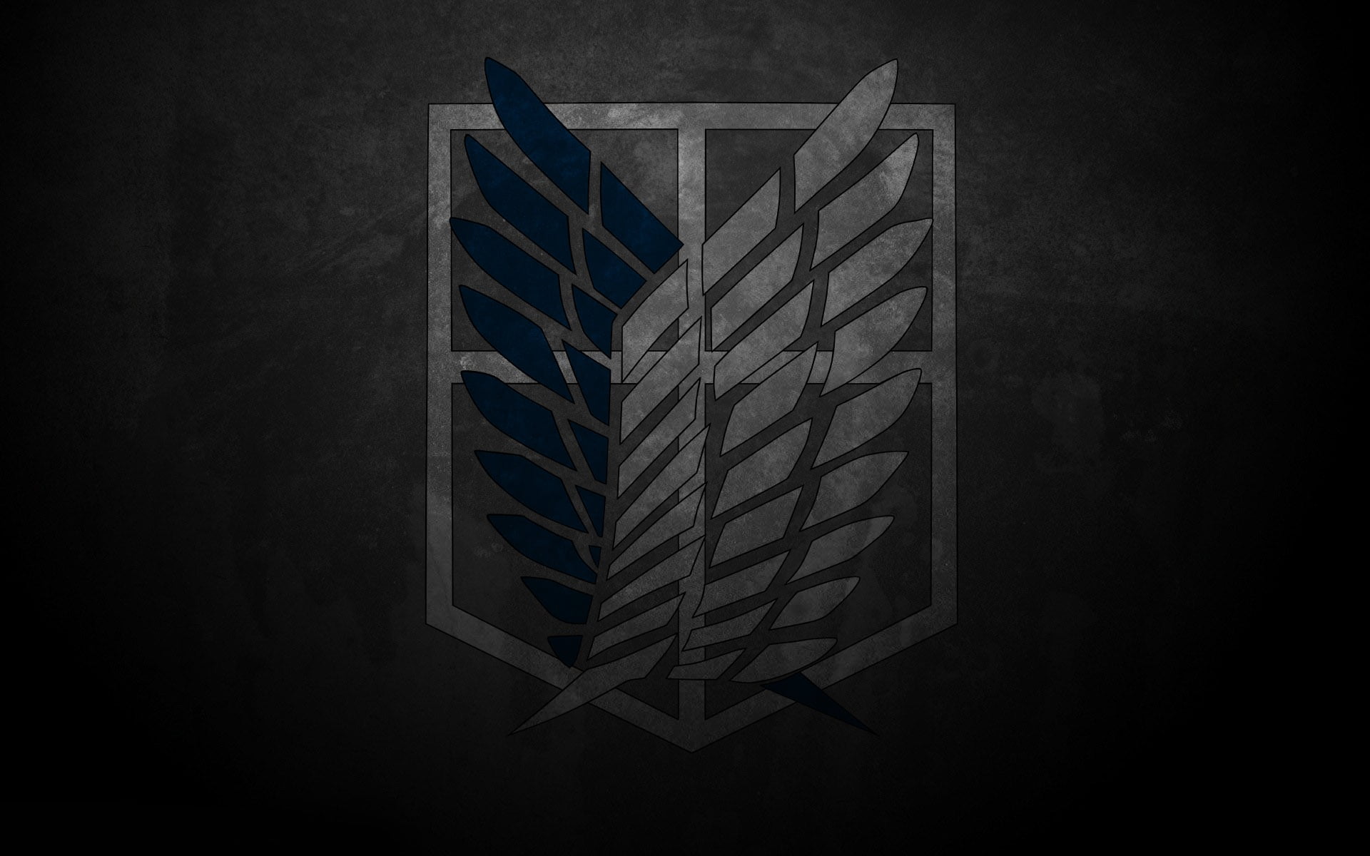 blue and white wing logo Shingeki no Kyojin Scout Regiment 2k