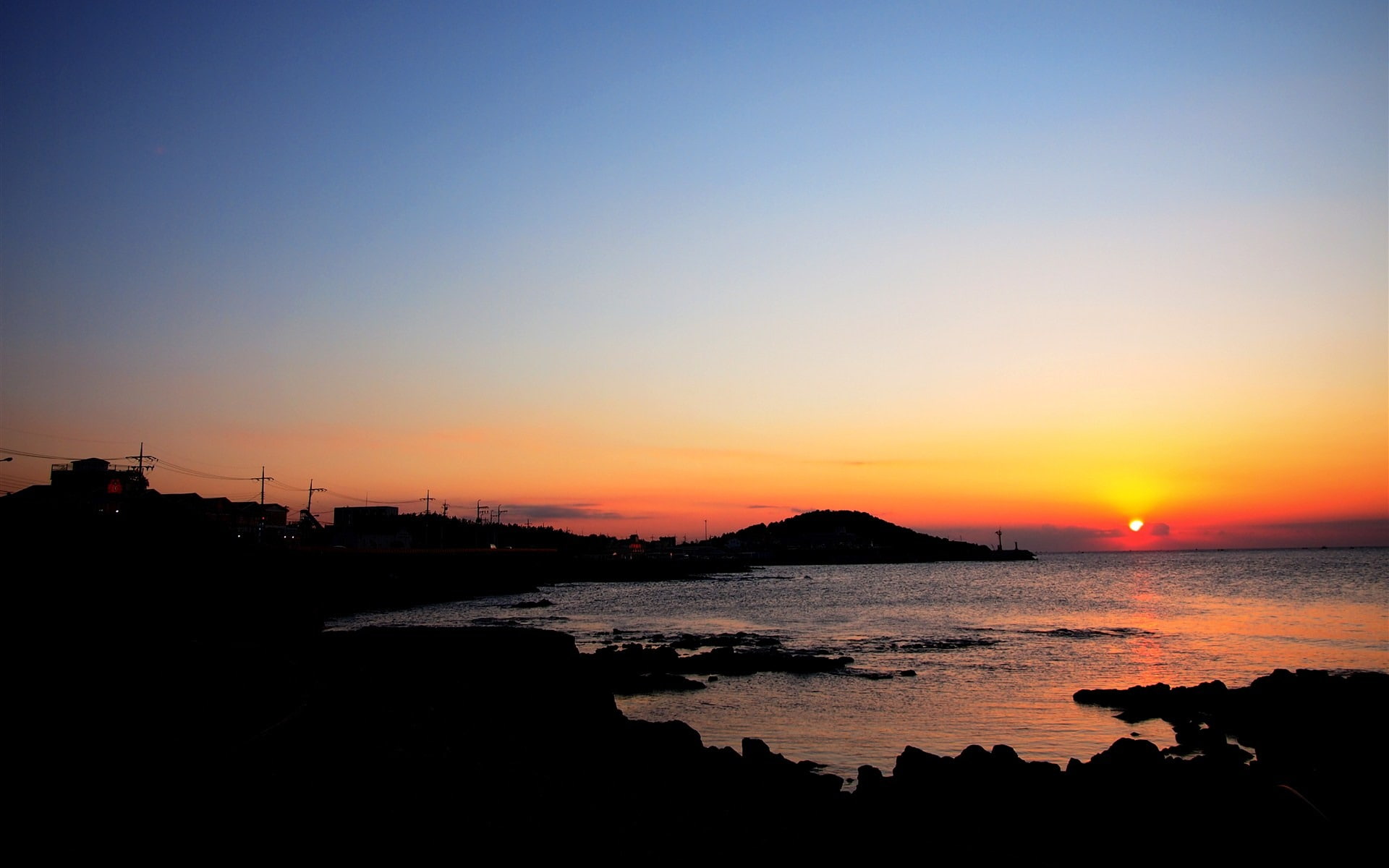 Korea Jeju Island travel scenery Wallpaper 13 sky sunset water 2k