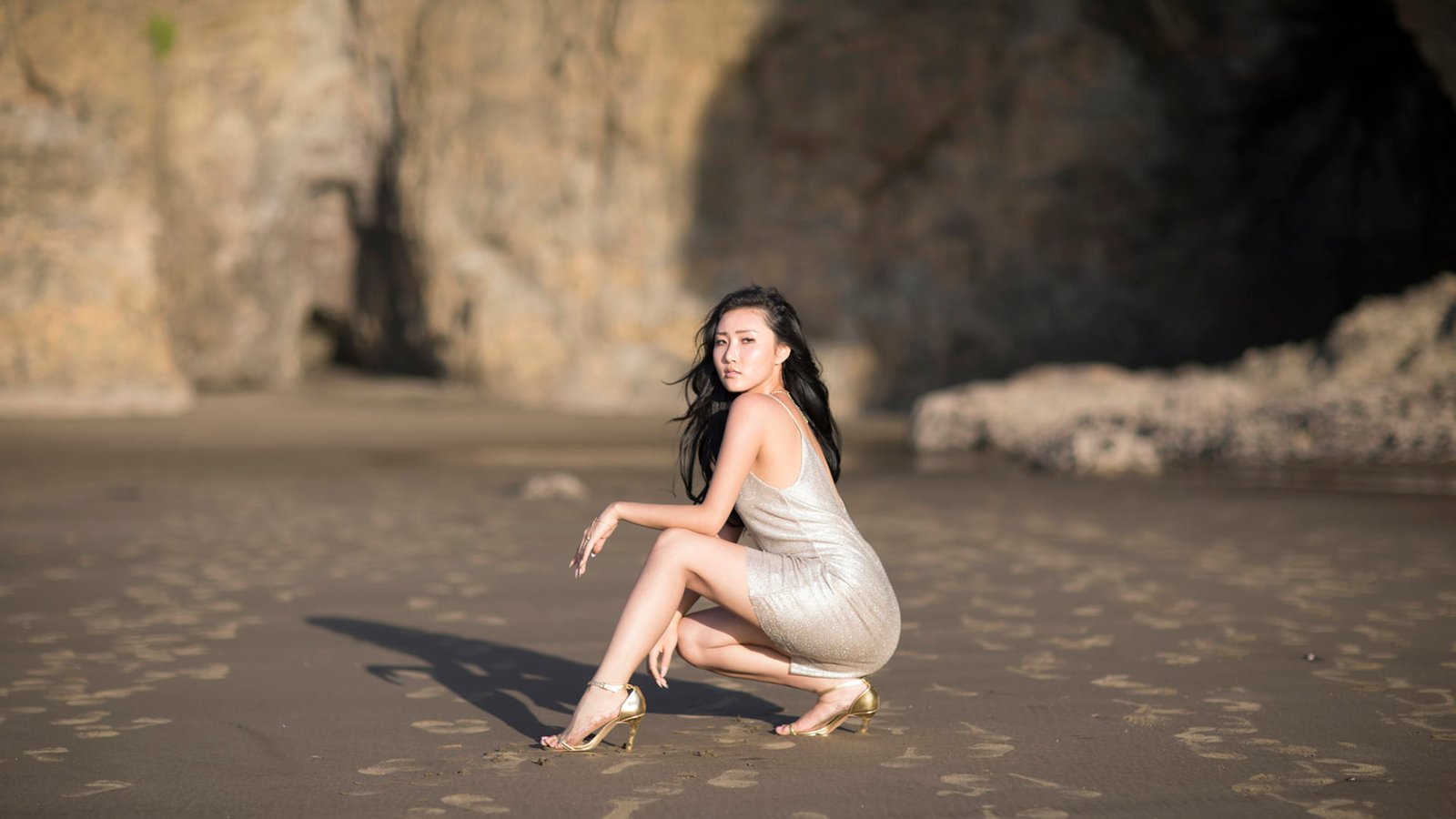 K pop Mamamoo singer Korean women long hair Asian outdoors 2k