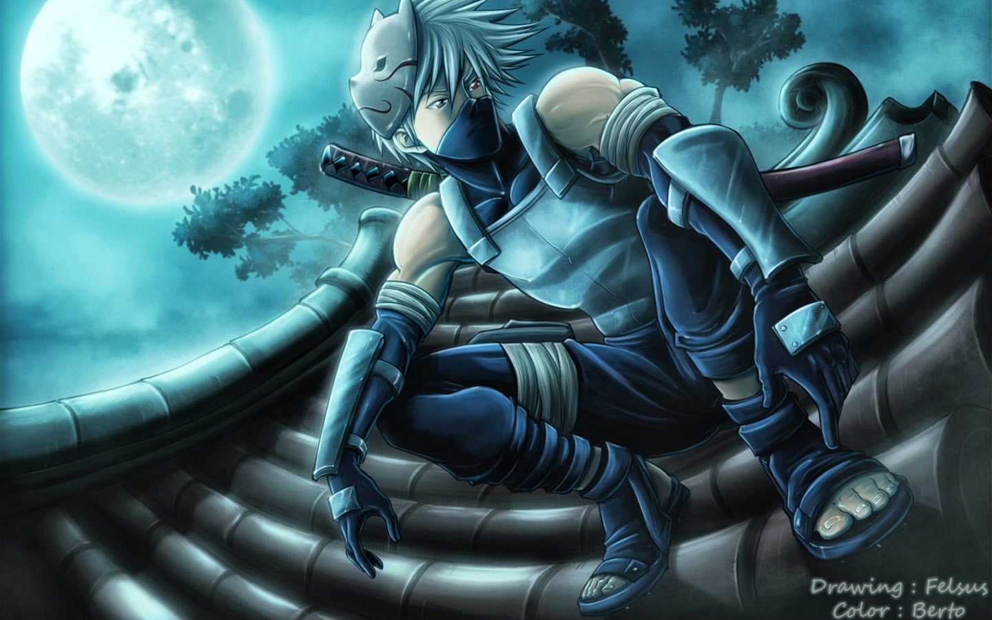 Hatake Kakashi digital wallpaper Naruto Shippuuden mask ANBU