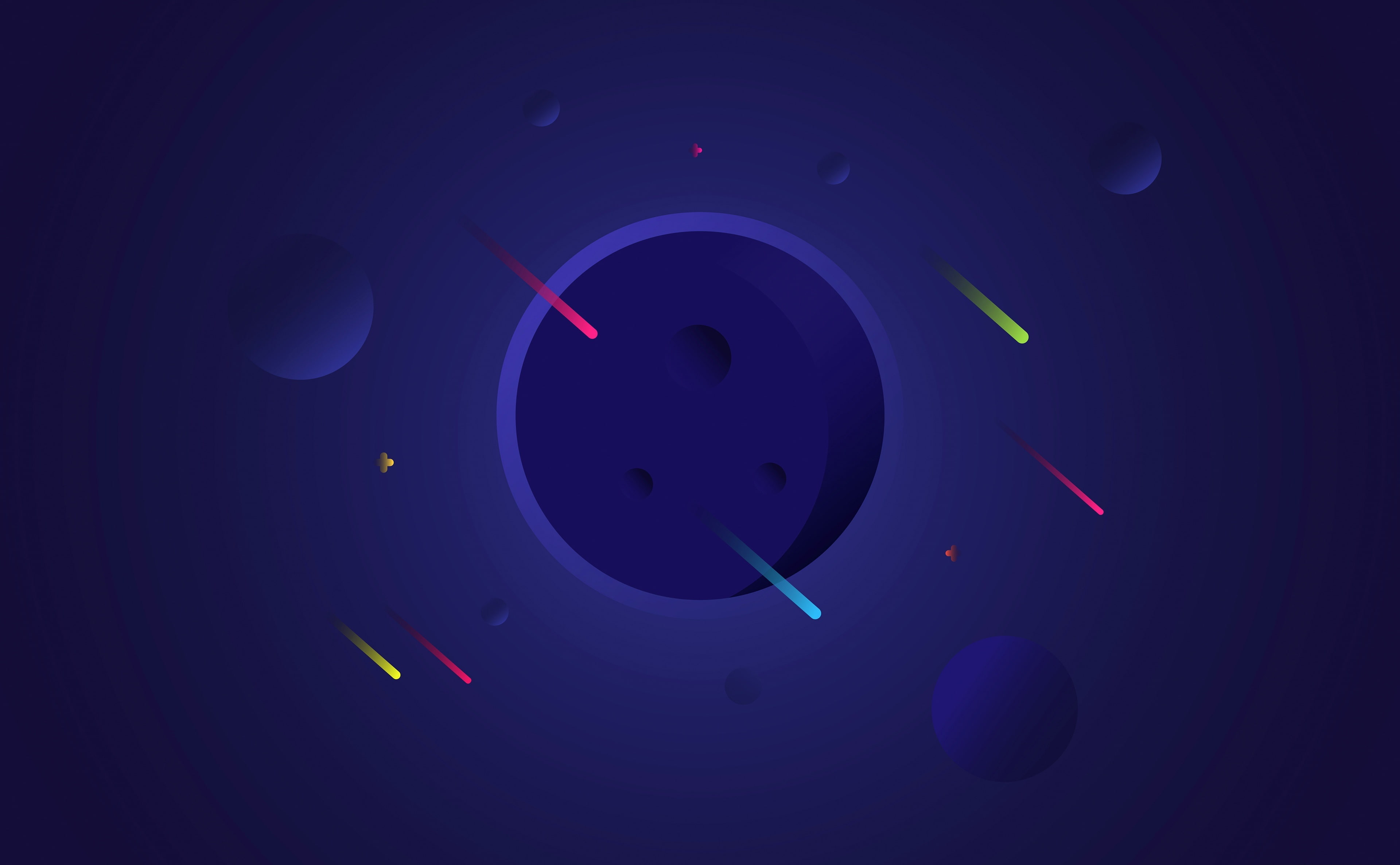 Meteor Shower Flat Design Aero Vector Art Space Illustration 2k 4k