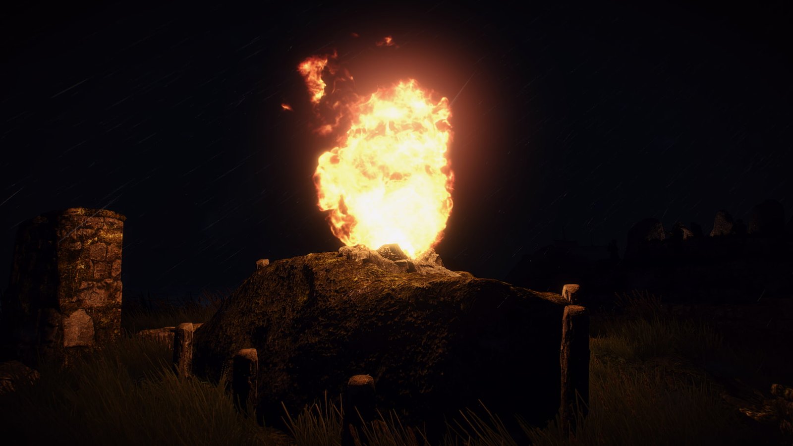The Witcher 3 Wild Hunt video games fire burning flame 2k