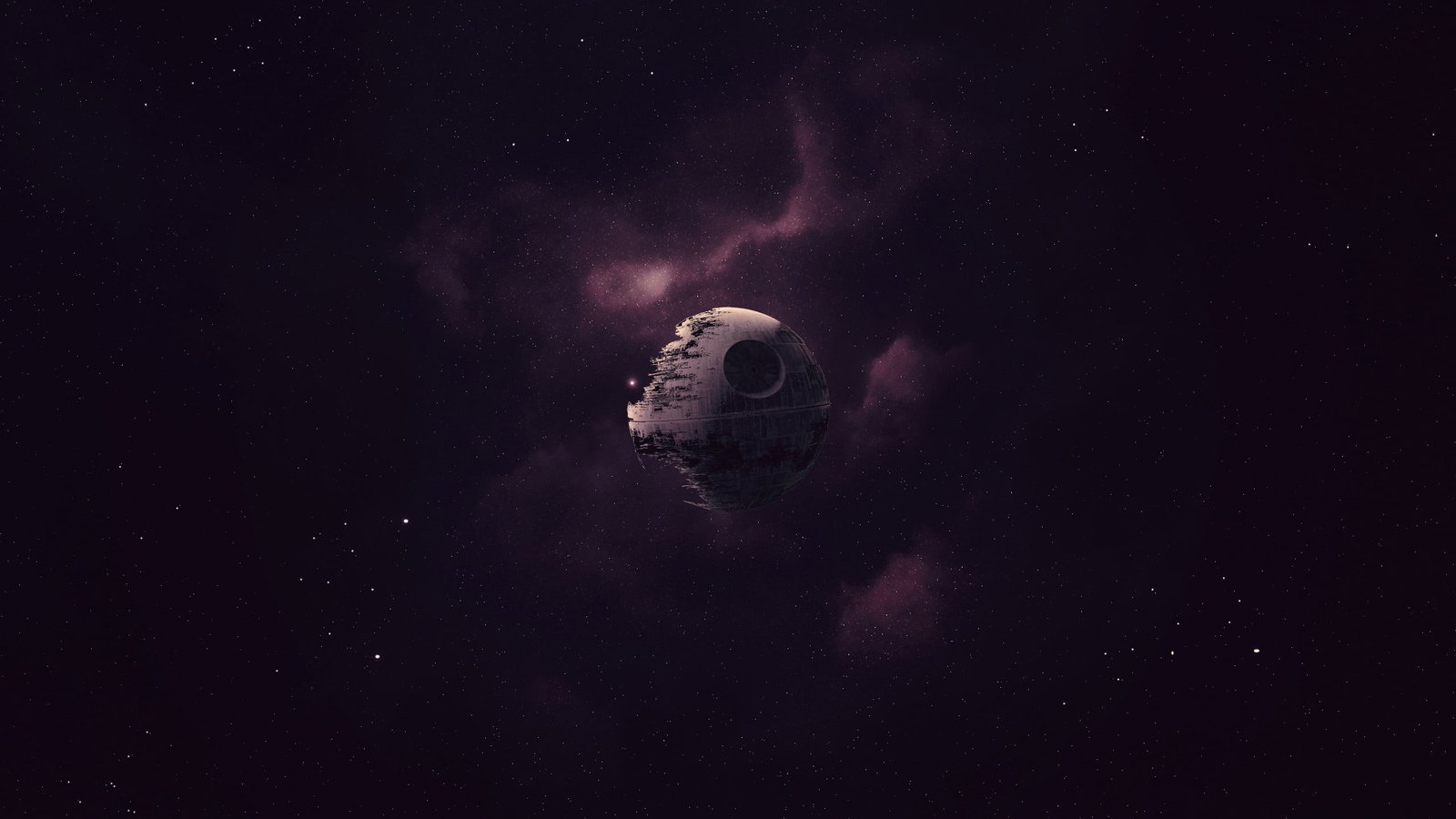 outer space illustration Star Wars Death artwork purple 2k