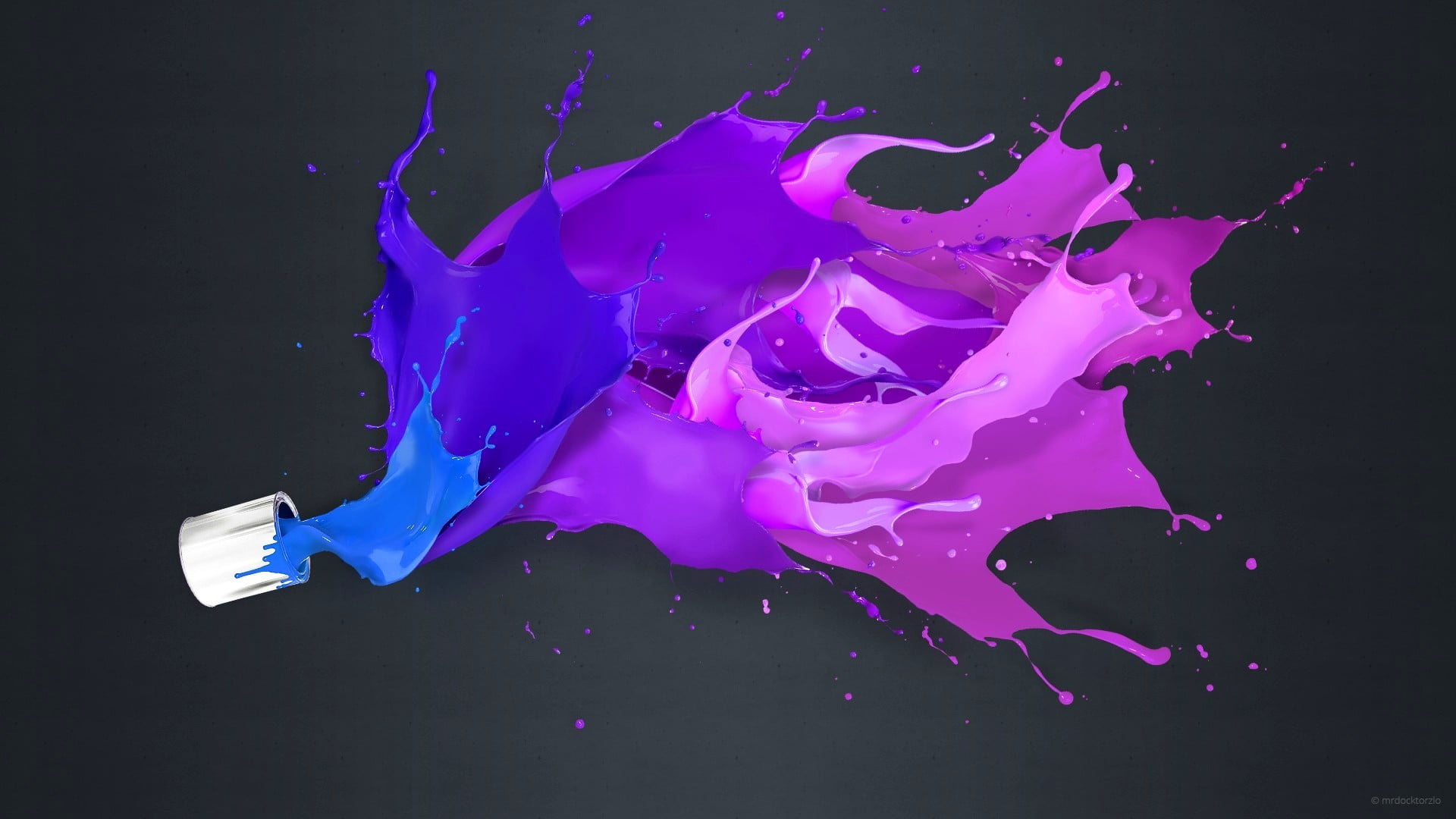 pink and purple paint splatter illustration painting liquid 2k