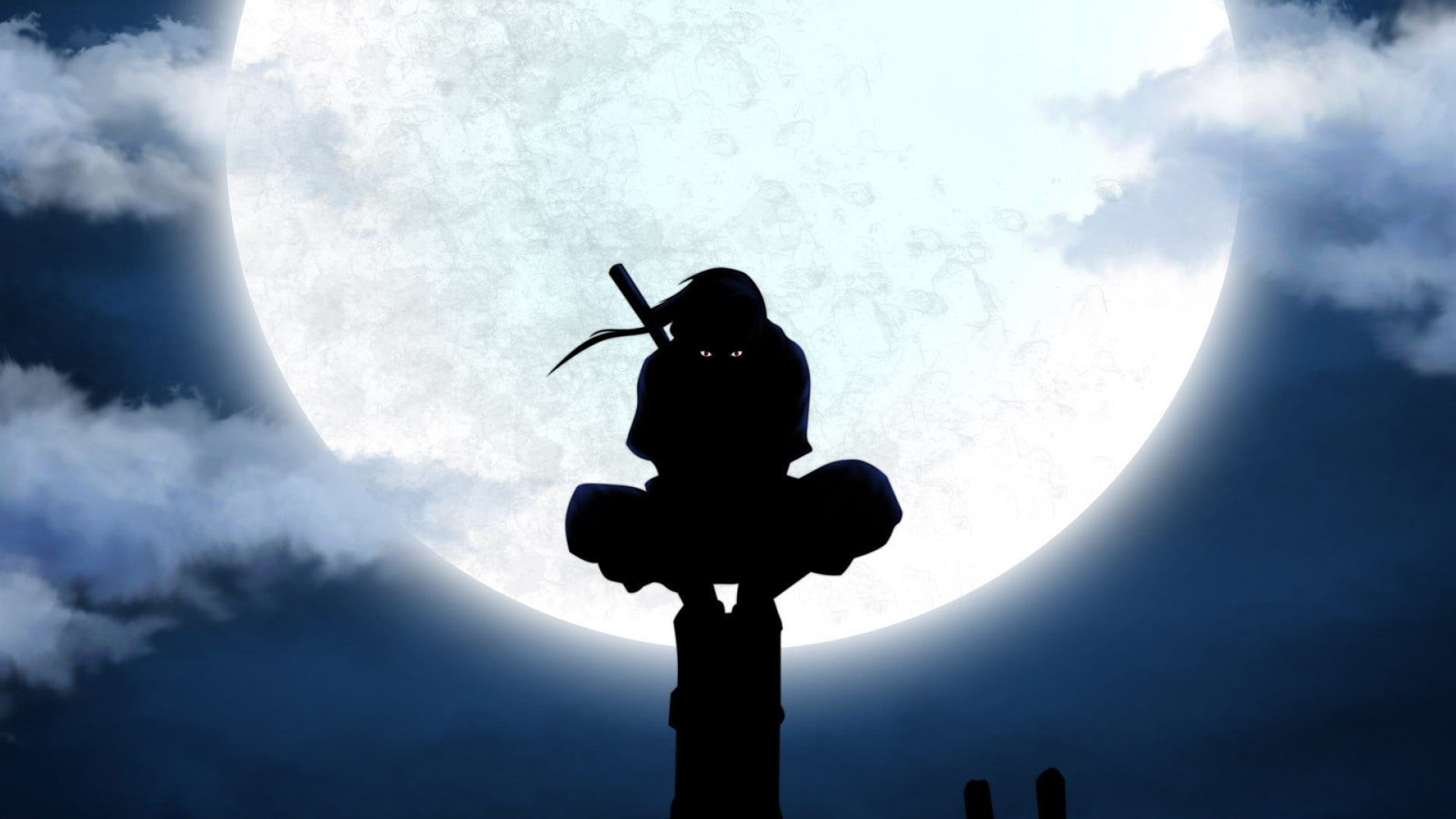 silhouette Naruto Shippuuden power lines ANBU anime utility pole 2k