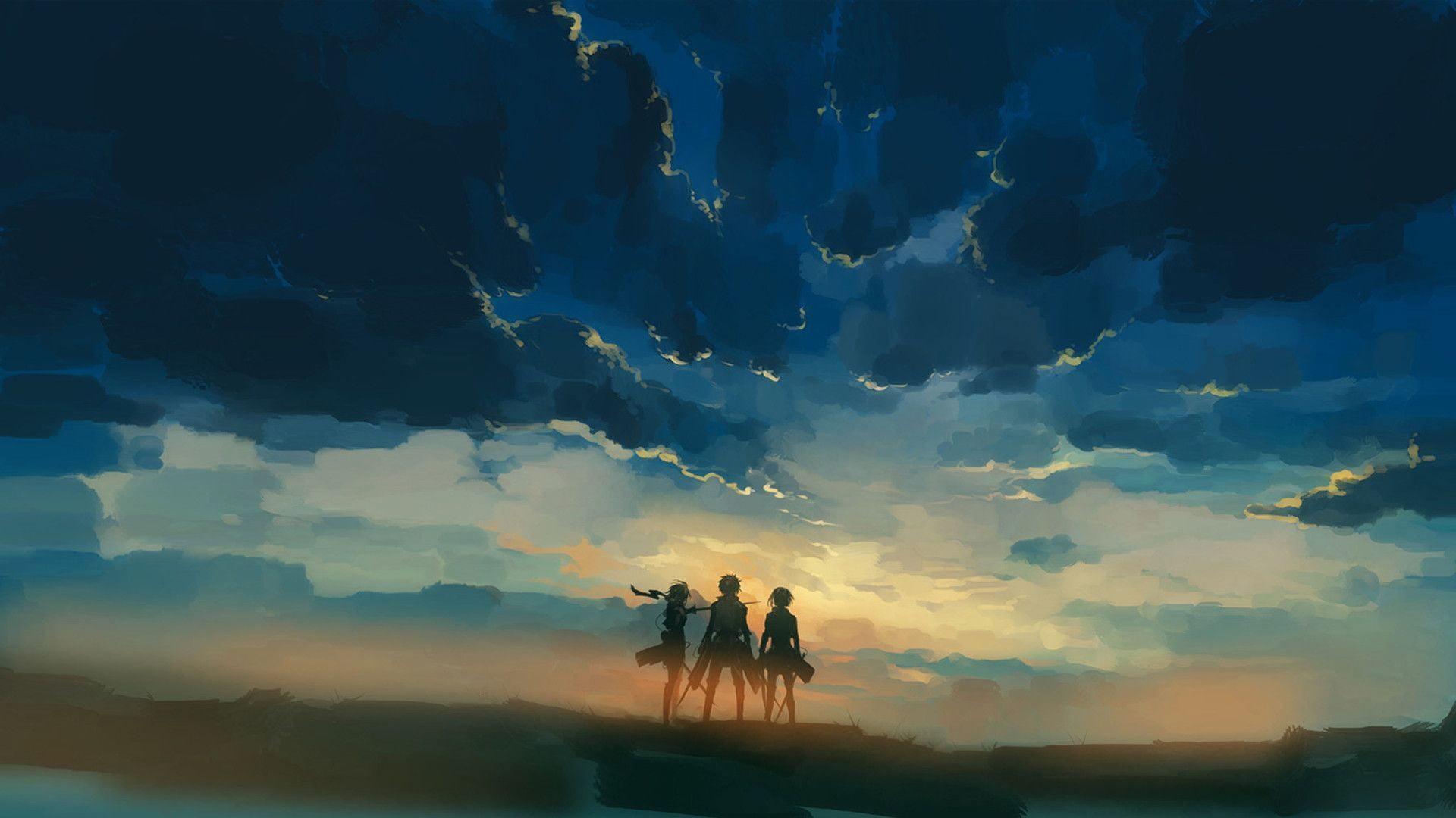 Sword Art Online wallpaper Shingeki no Kyojin Eren Jeager Mikasa Ackerman 2k