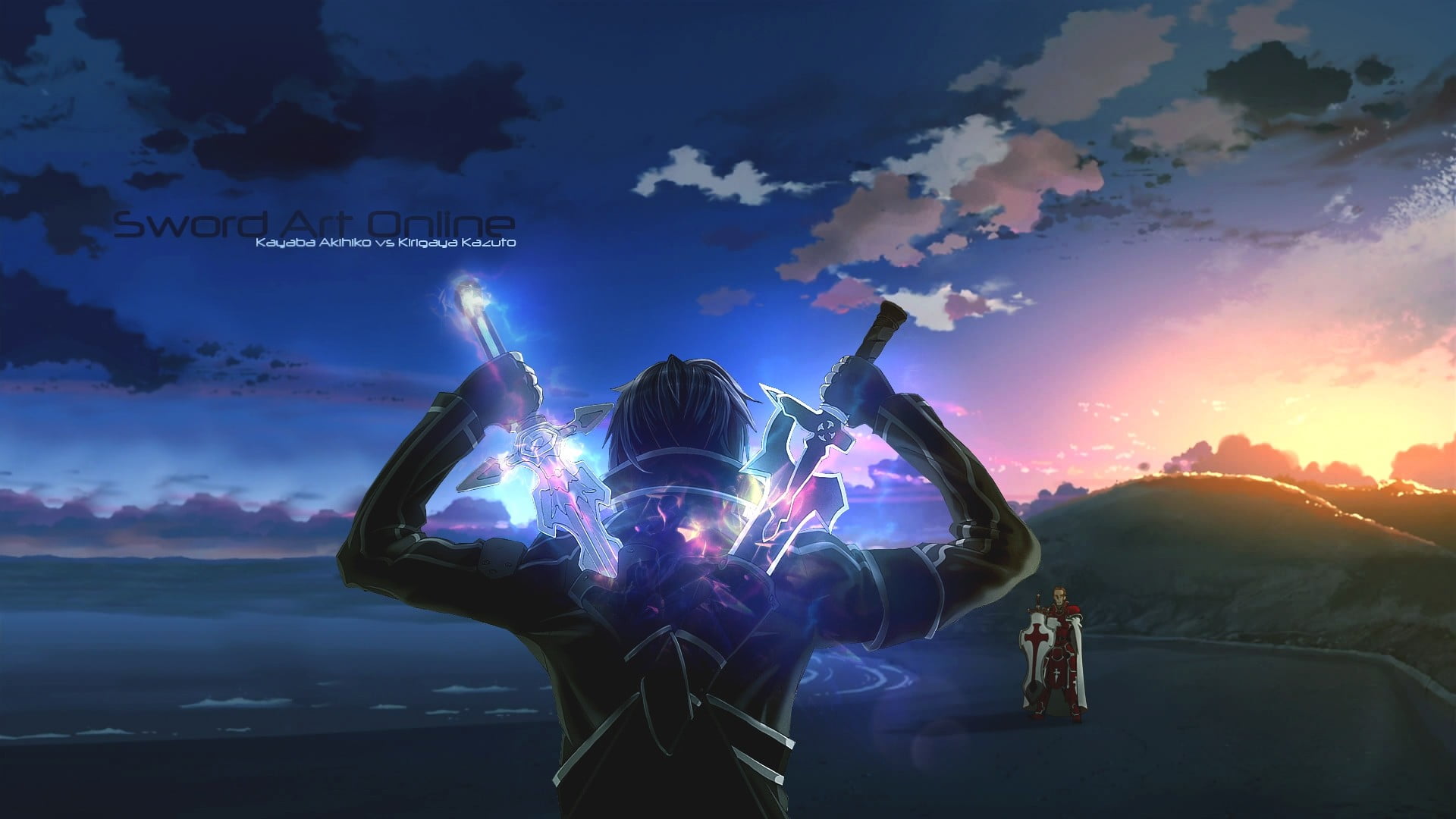 swordsman digital wallpaper illustration of Sword Art Online 2k