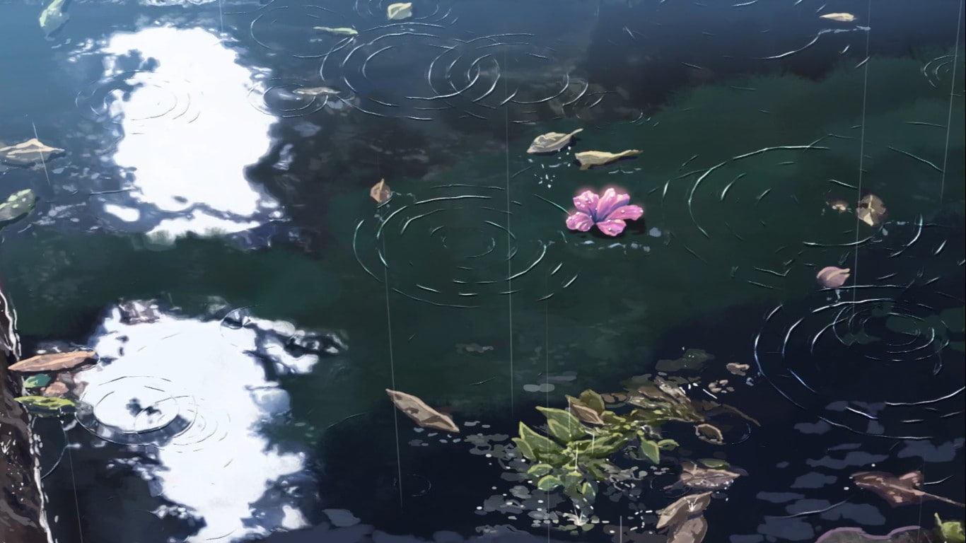The Garden of Words anime animation ripples Makoto Shinkai