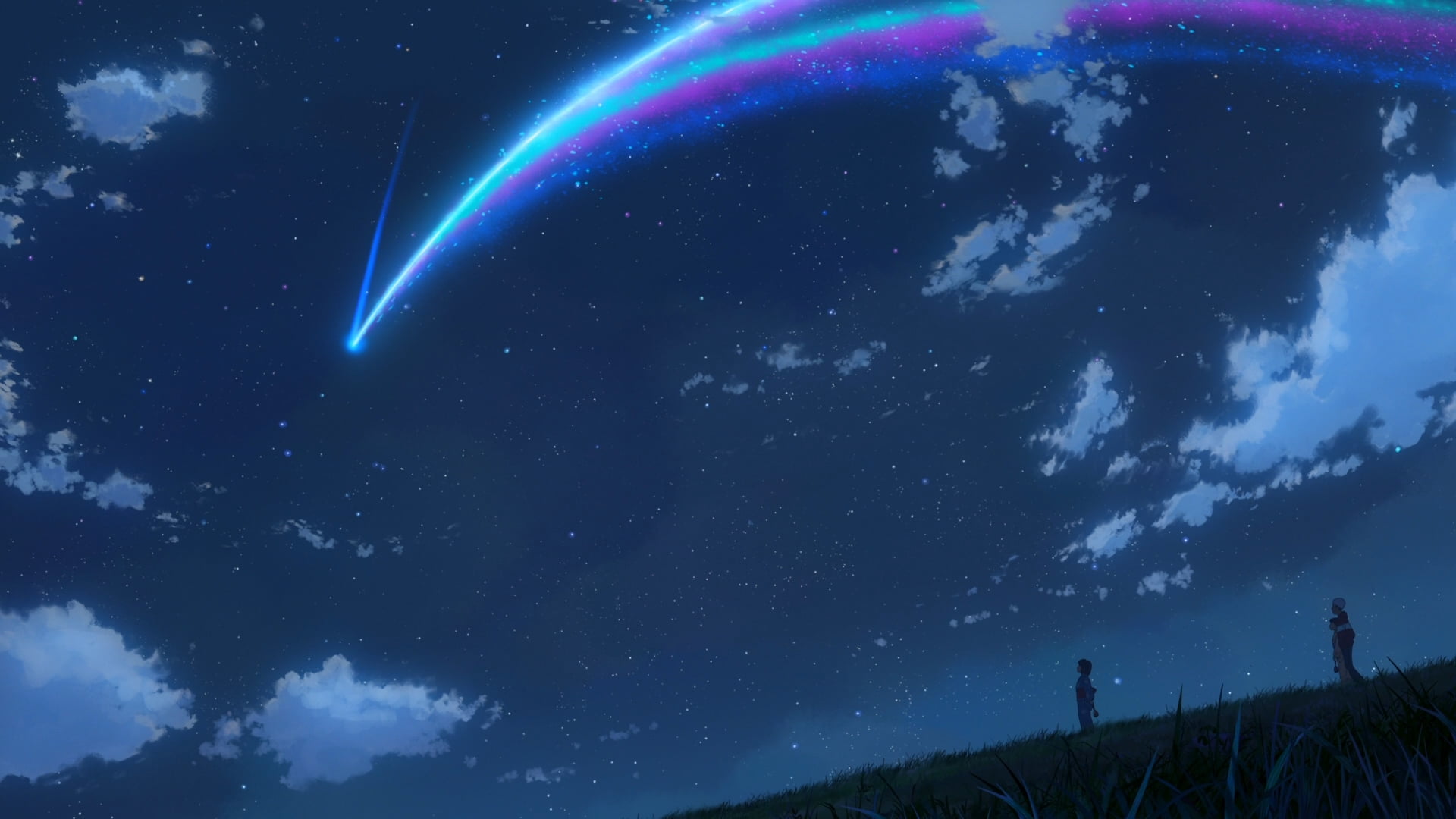 Your Name digital wallpaper Kimi no Na Wa Makoto Shinkai starry night 2k