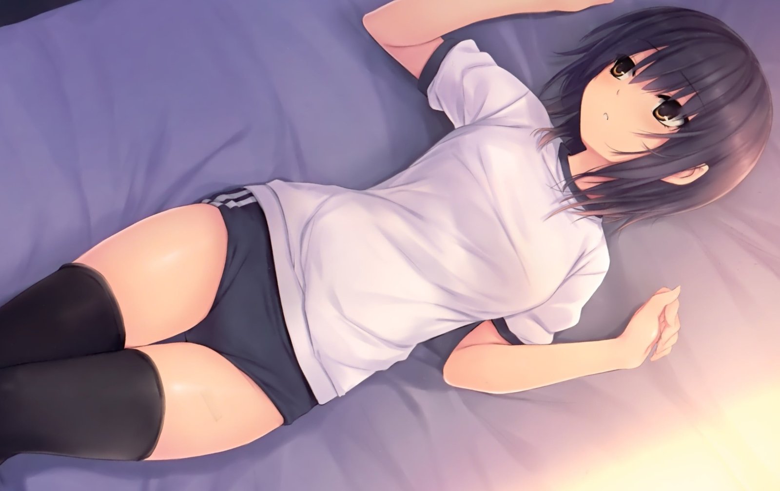 anime character wearing white t shirt girls schoolgirl 2k
