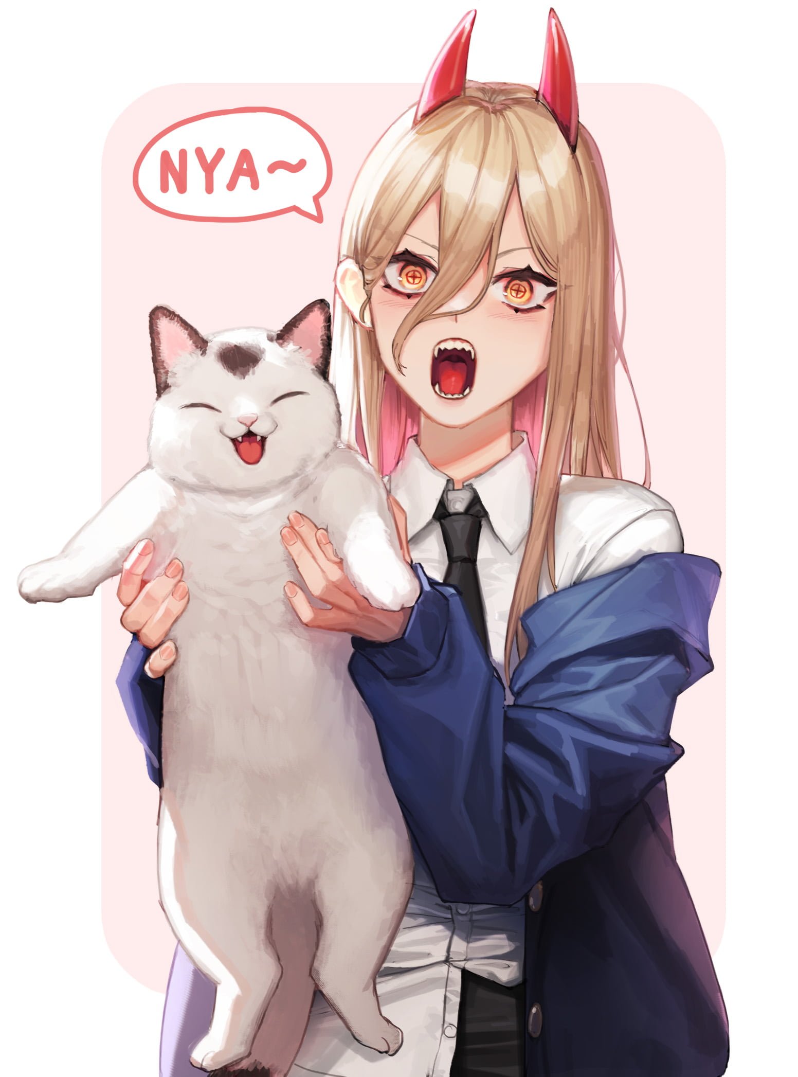 anime girls Chainsaw Man Power horns 2k