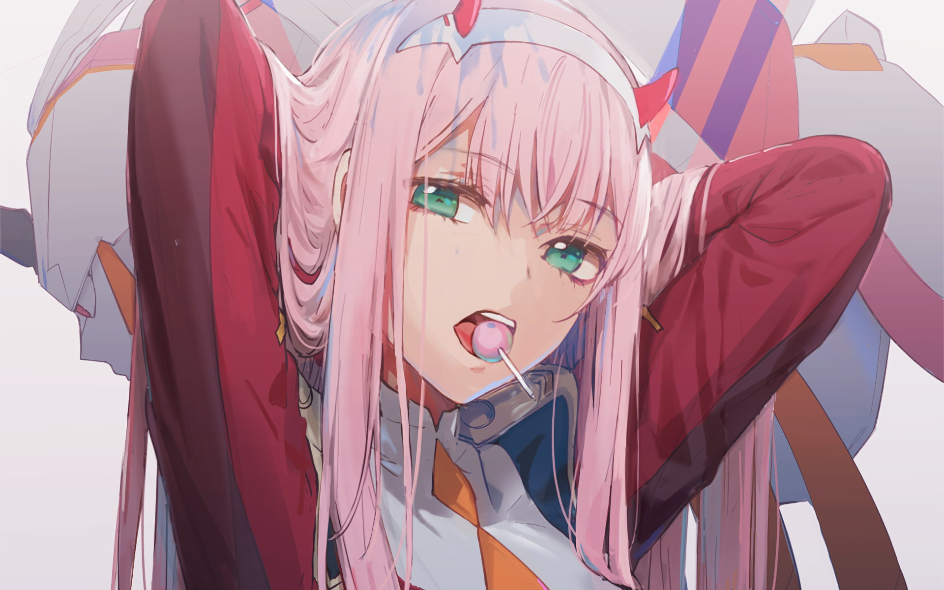 anime girls Darling in the FranXX Zero Two 2k