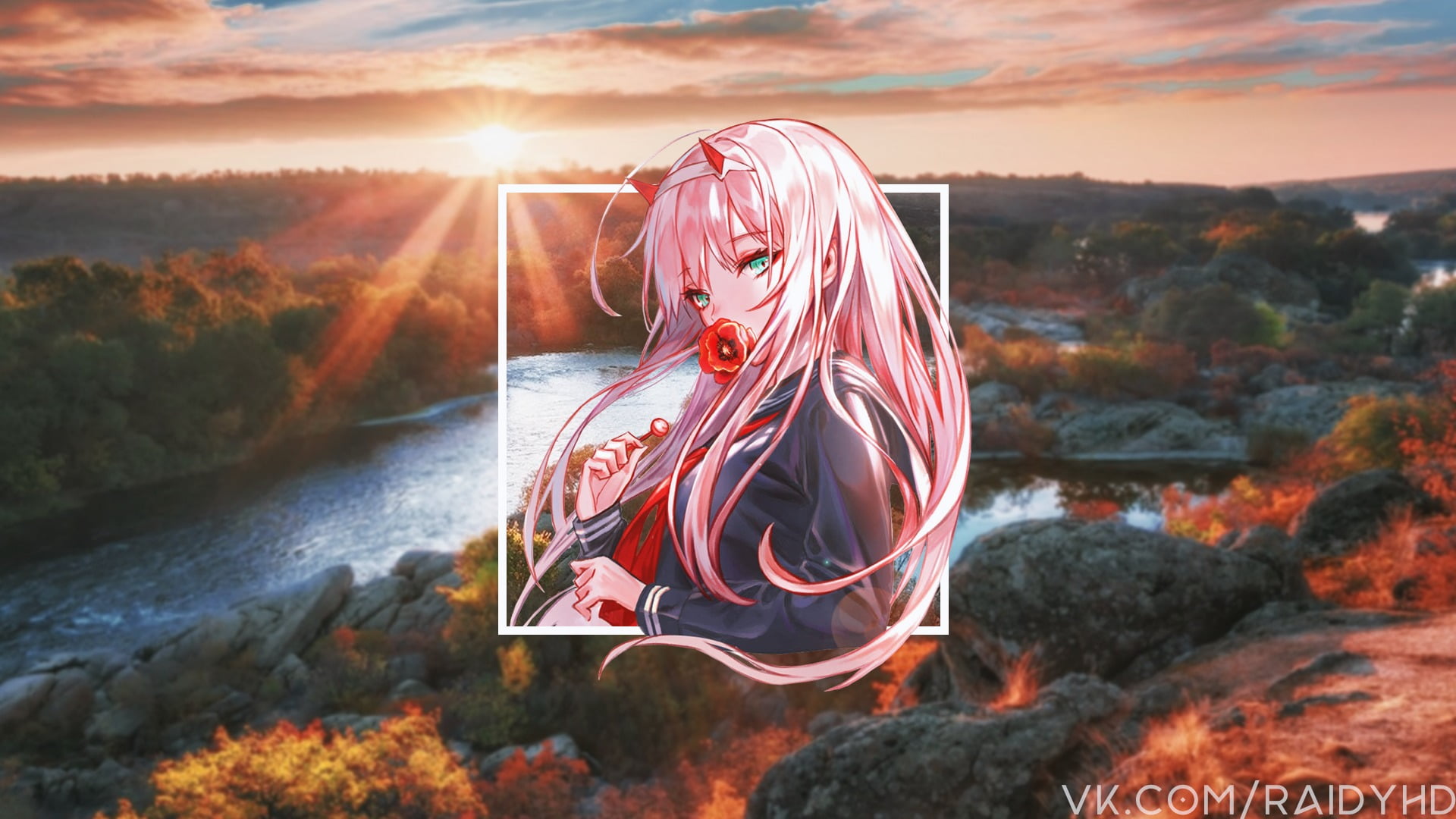 anime girls picture in Zero Two Darling the FranXX 2k