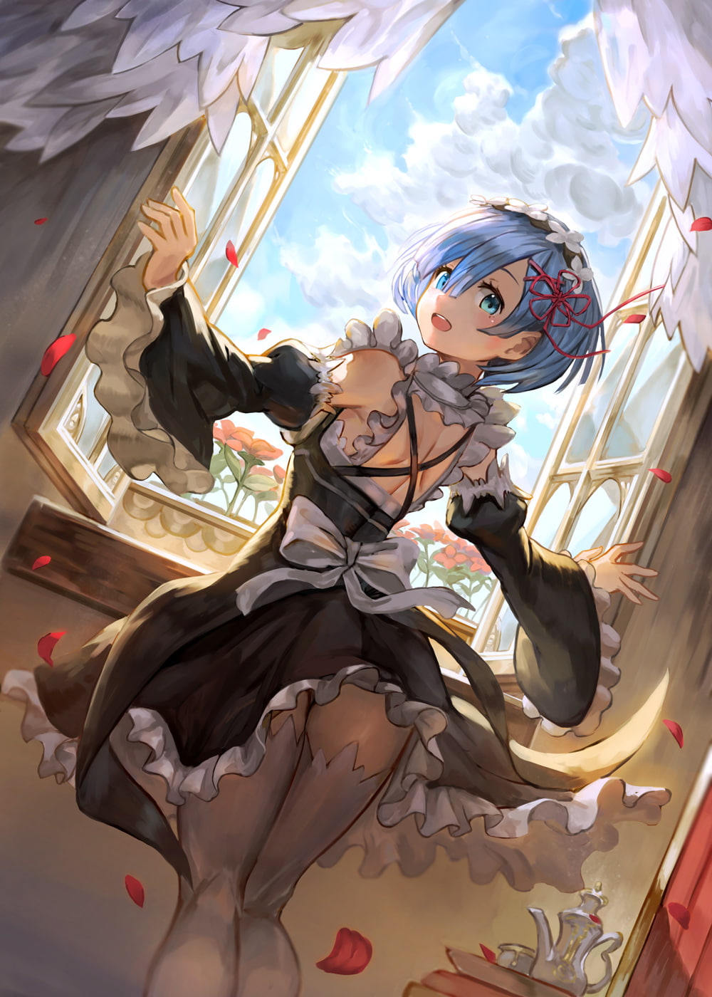 anime girls Re Zero Kara Hajimeru Isekai Seikatsu Rem