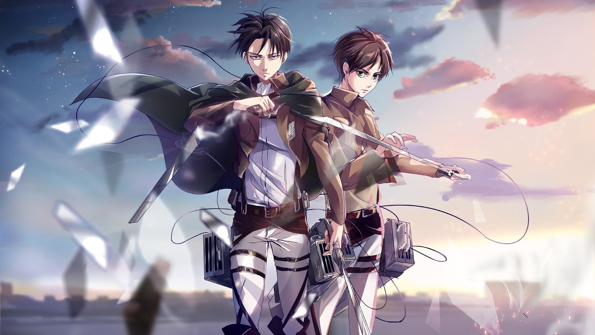 Anime Attack On Titan Eren Yeager Levi Ackerman 2k