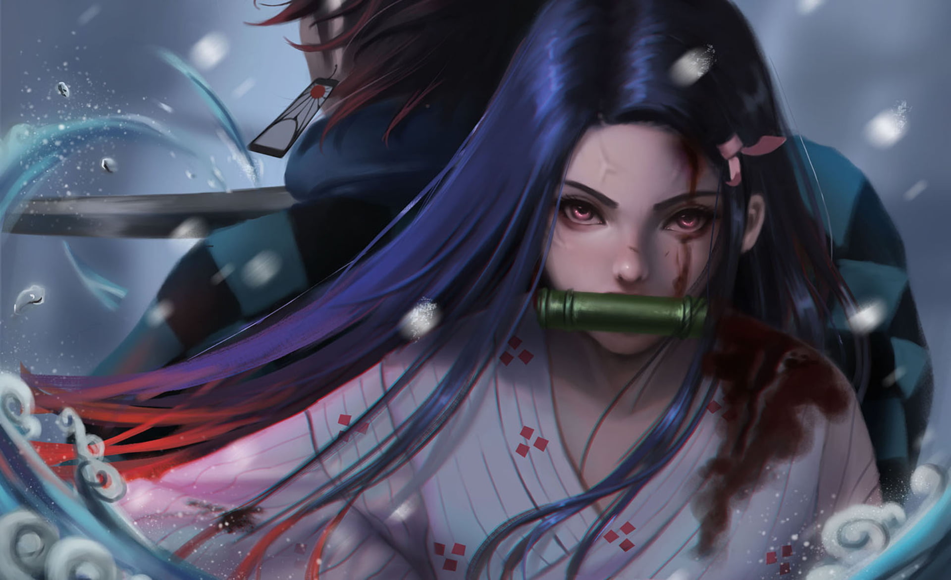Anime Demon Slayer Kimetsu no Yaiba Nezuko Kamado Tanjirou 2k