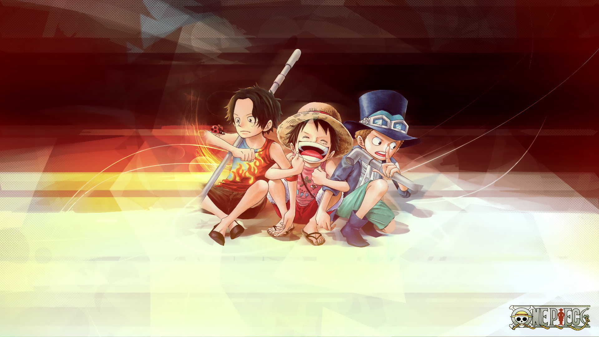 Anime One Piece Monkey D Luffy Portgas Ace Sabo 2k