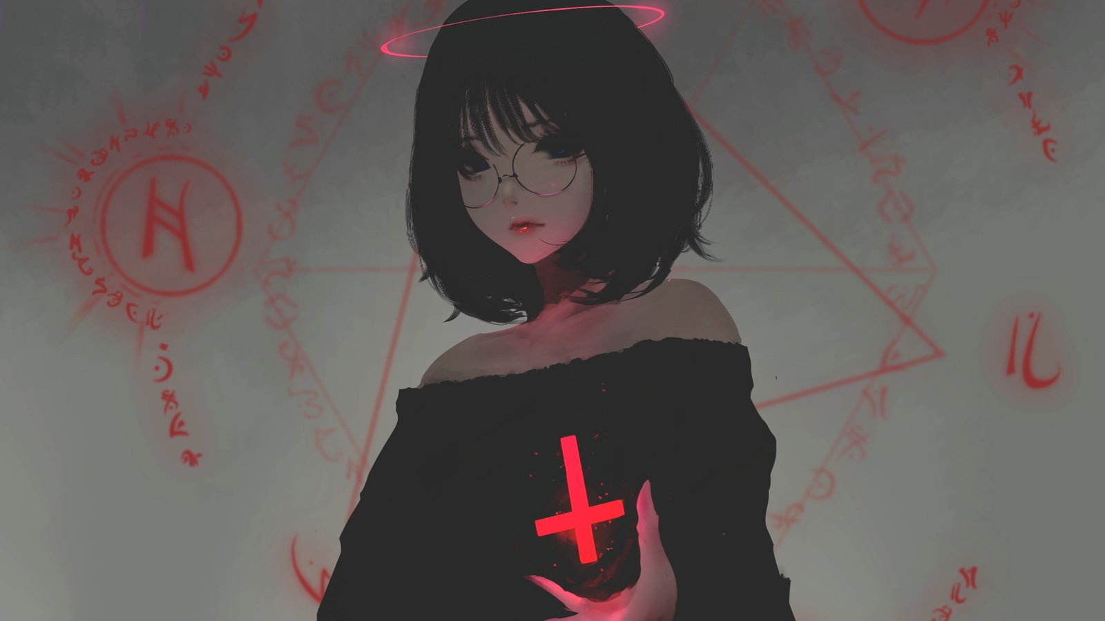 Aoi Ogata anime girls red one person front view indoors 28 2k 4k