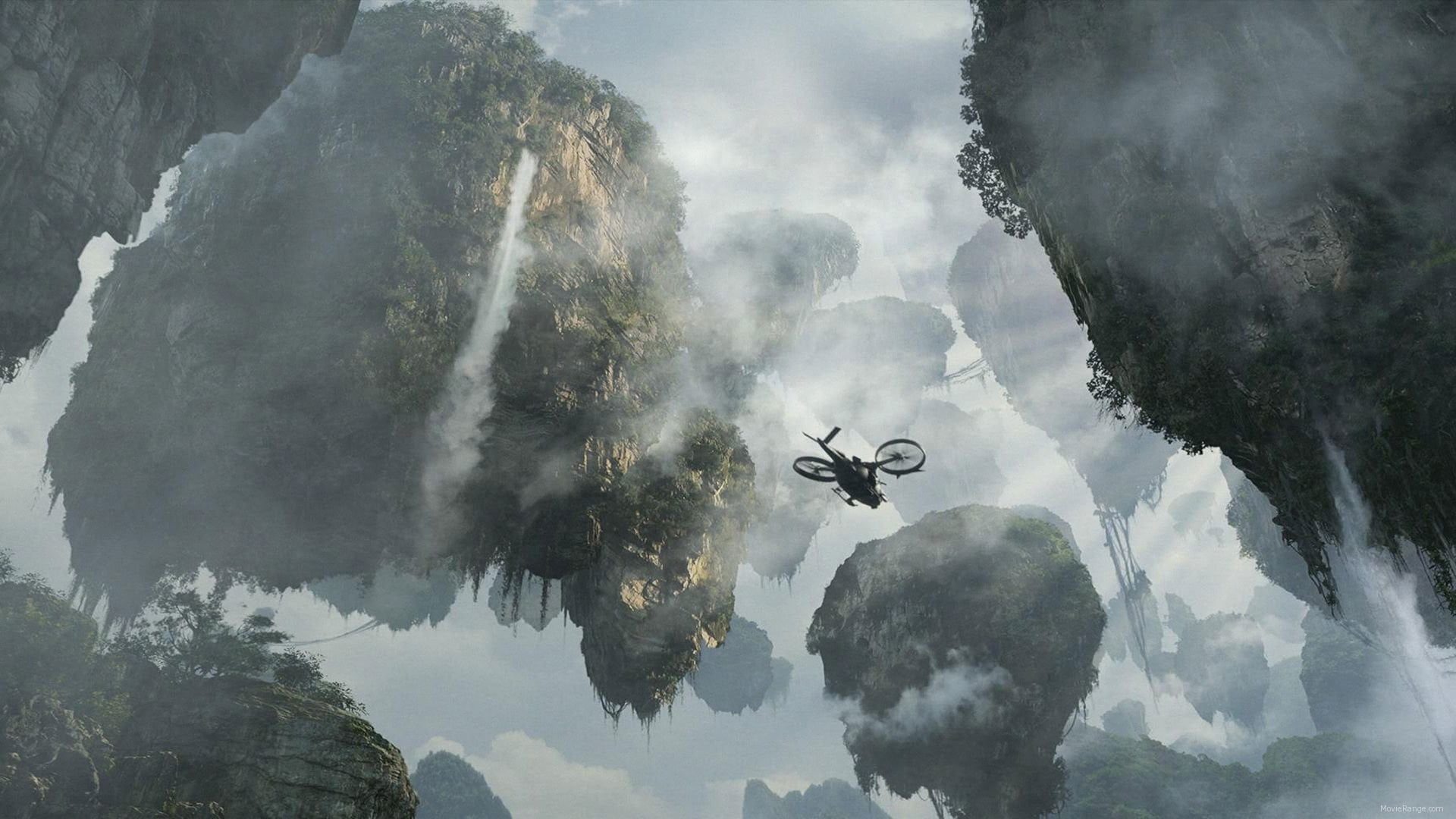 Avatar movie scene screenshot Cloud Floating Island Helicopter 2k