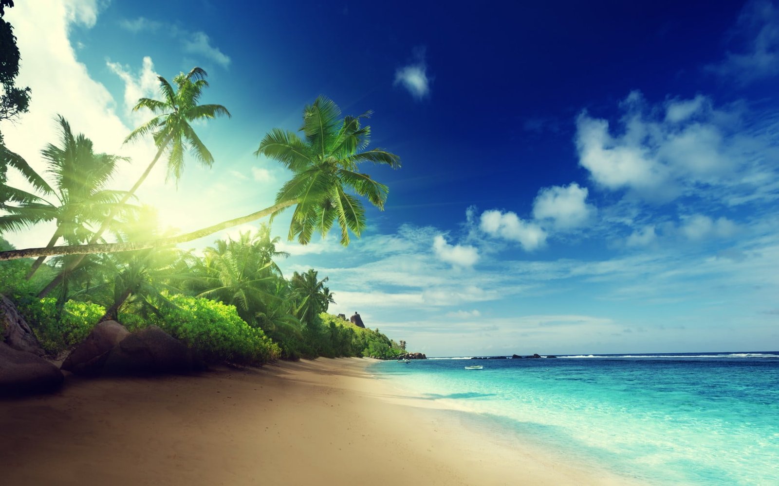 Beach In Sunset Time Seychelles beachfront Nature summer 2k
