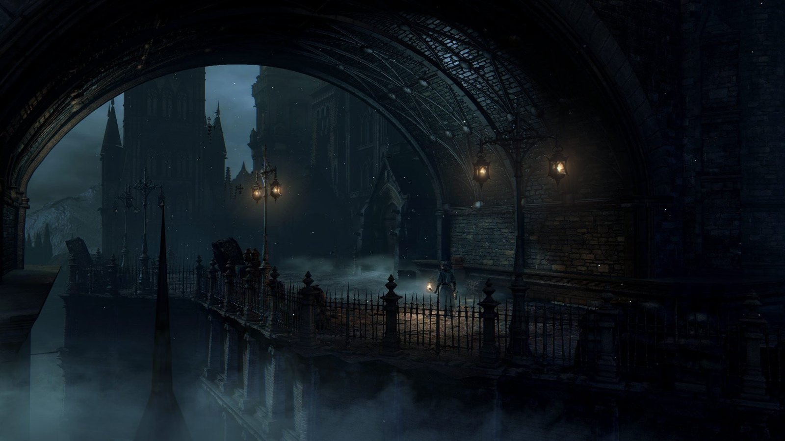black post lantern digital art fantasy architecture building 2k