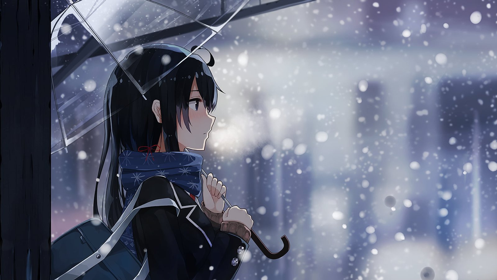 black haired woman anime illustration girls Yukinoshita Yukino 2k