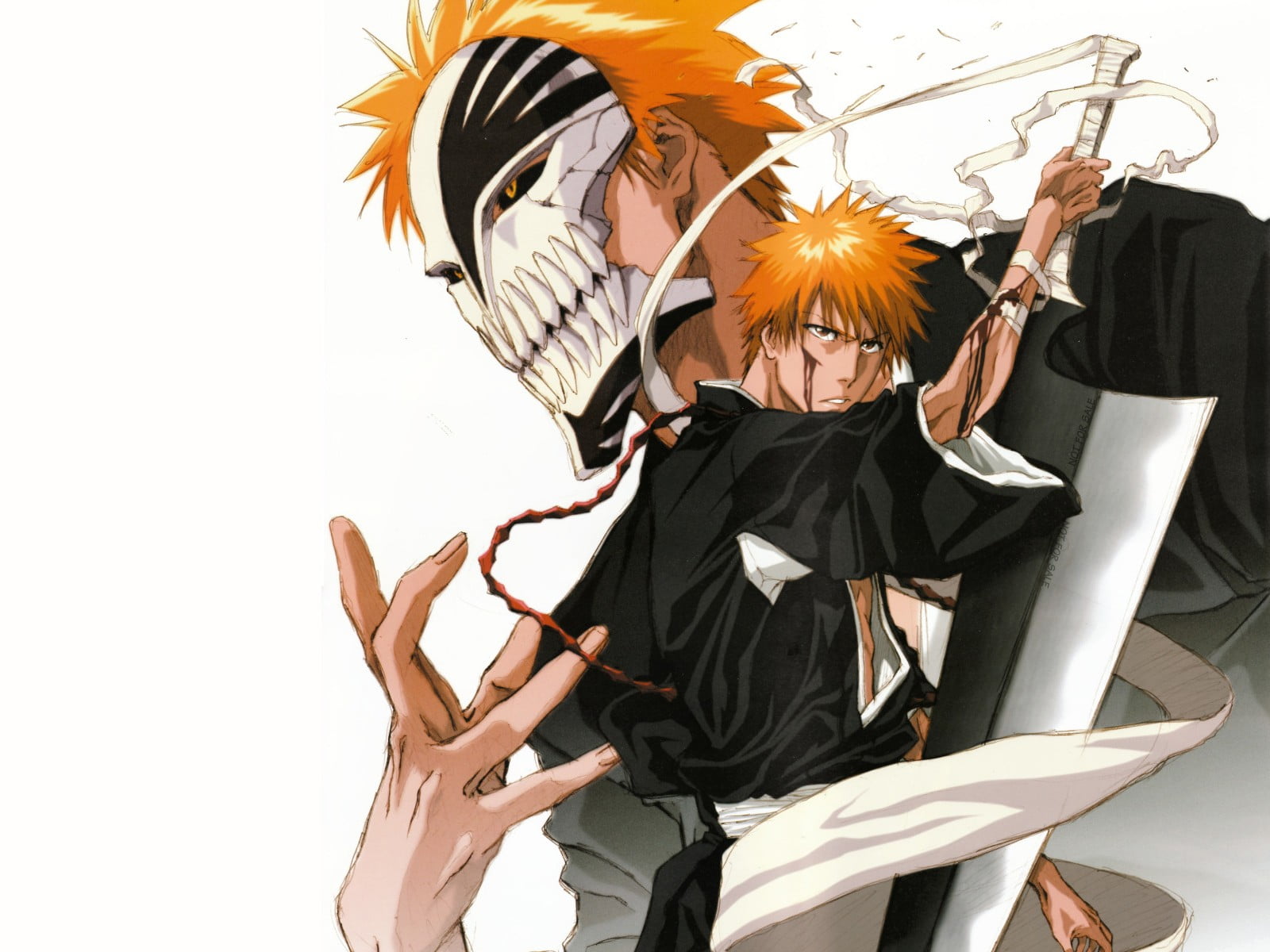 Bleach Ichigo Kurosaki digital wallpaper Hollow 2k