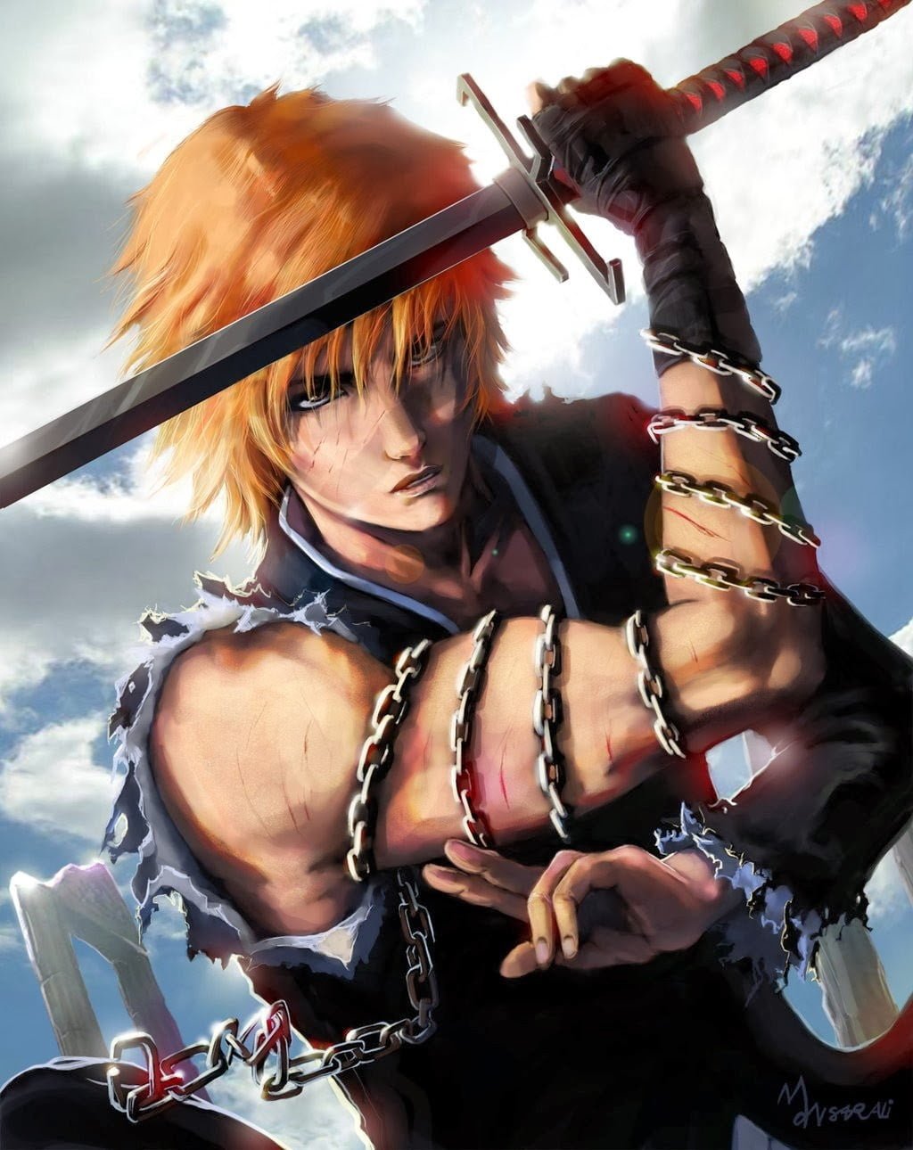 Bleach Ichigo Kurosaki poster anime redhead