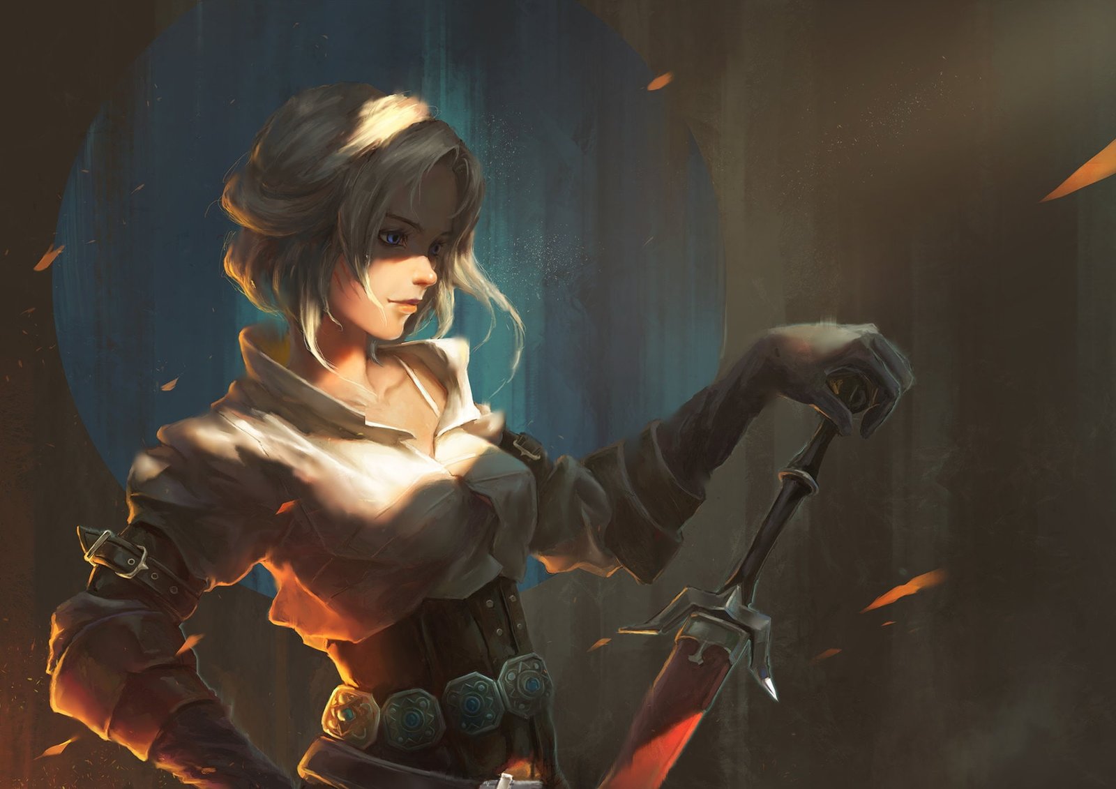 Cirilla Fiona Elen Riannon video games artwork The Witcher 3 Wild Hunt 2k