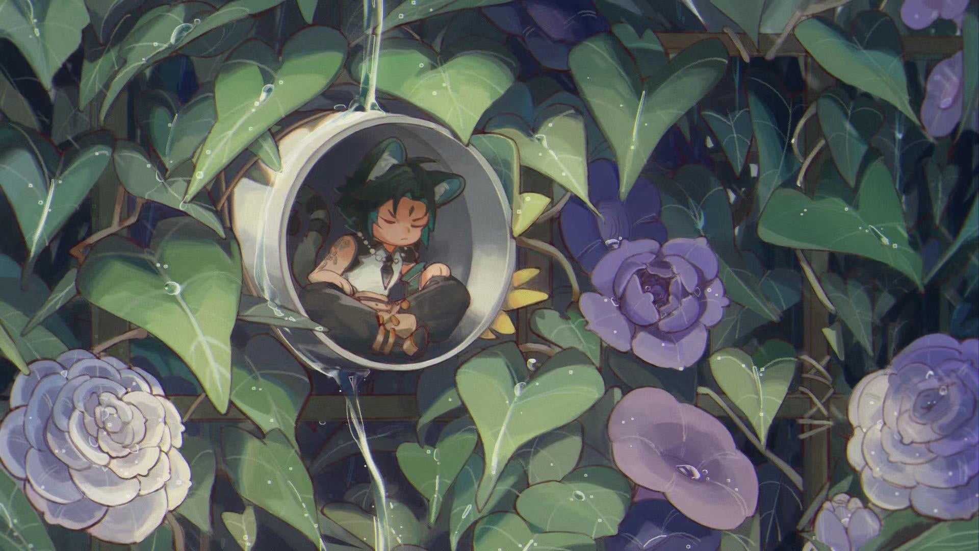 anime boys Genshin Impact Xiao 2k