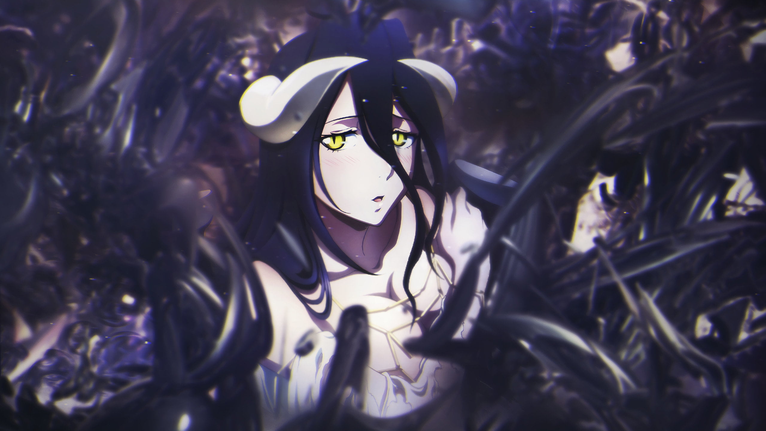 anime girls Overlord Albedo OverLord wings 2k