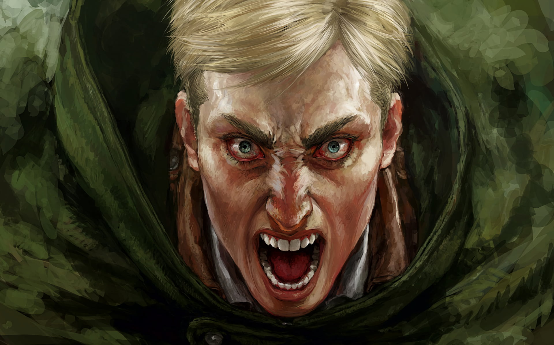 Anime Attack On Titan Erwin Smith anger emotion negative 2k