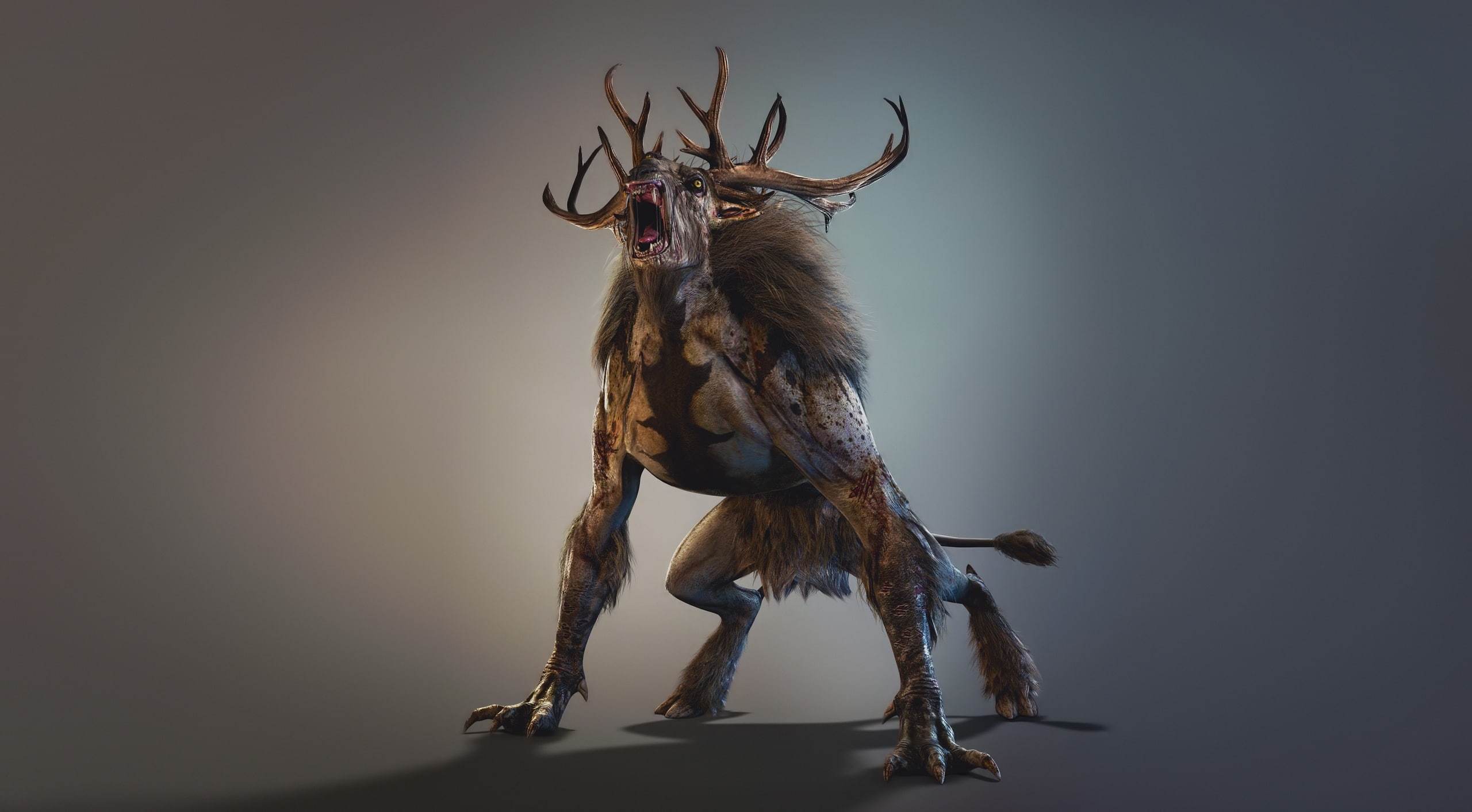 Fiend The Witcher 3 Wild Hunt deer monster wallpaper Games 2k