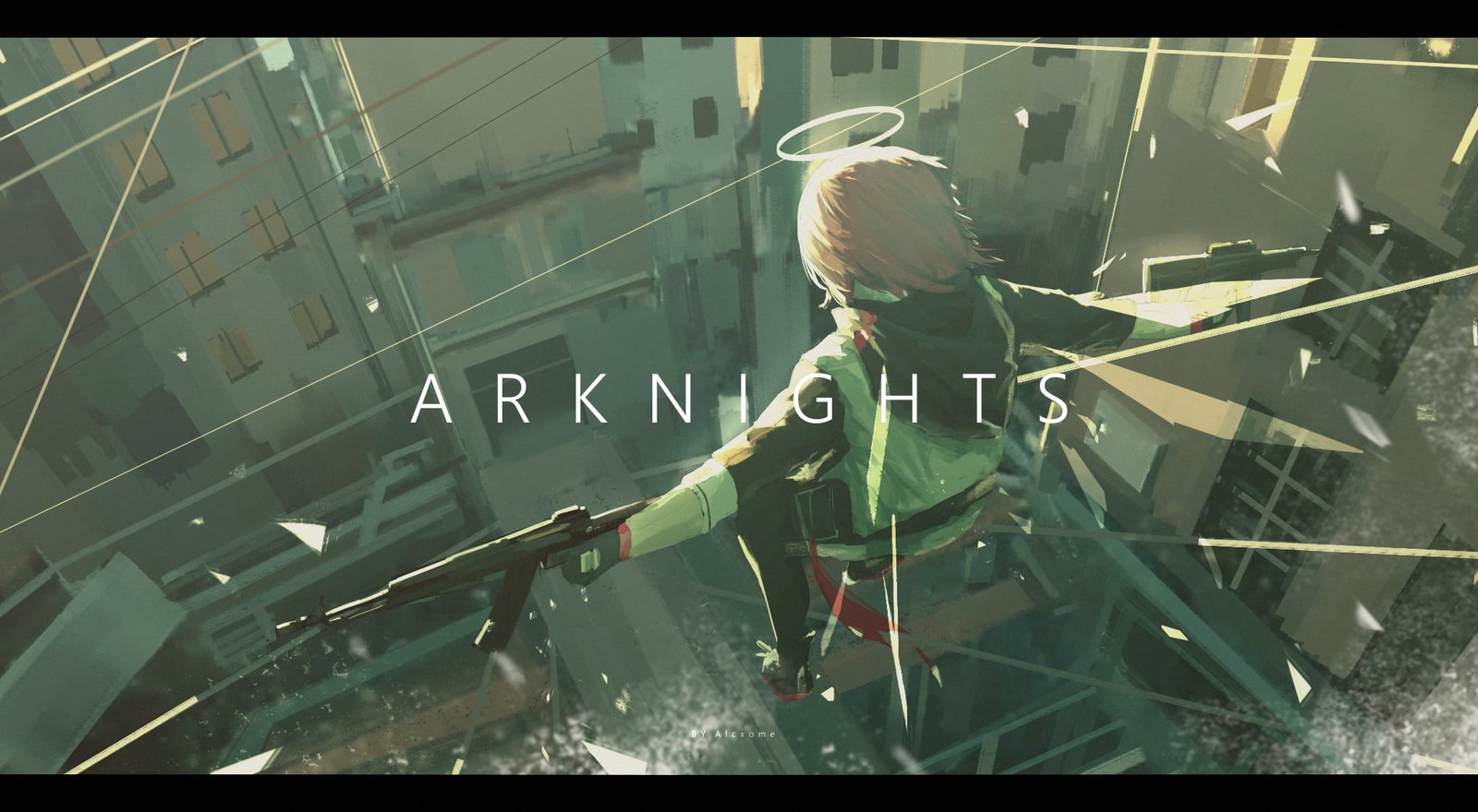 anime digital art artwork Arknights short hair weapon 2k