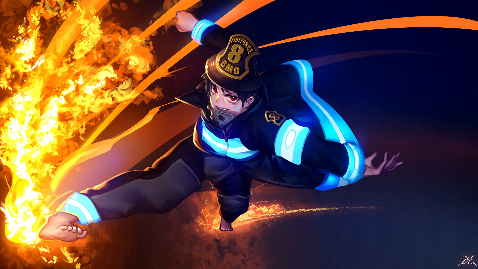 Anime Fire Force Shinra Kusakabe 2k
