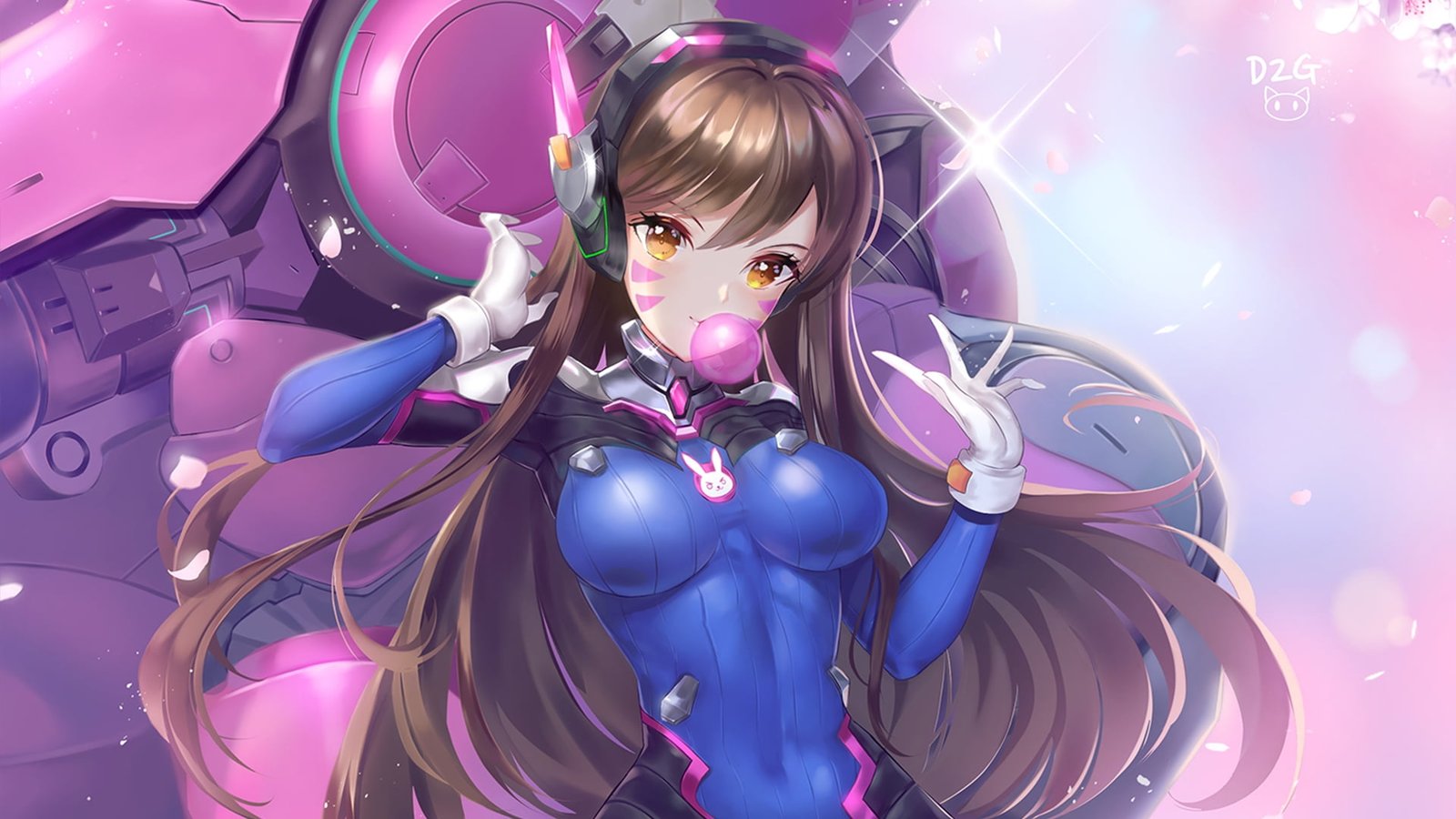 female anime character digital wallpaper Overwatch video games 2k